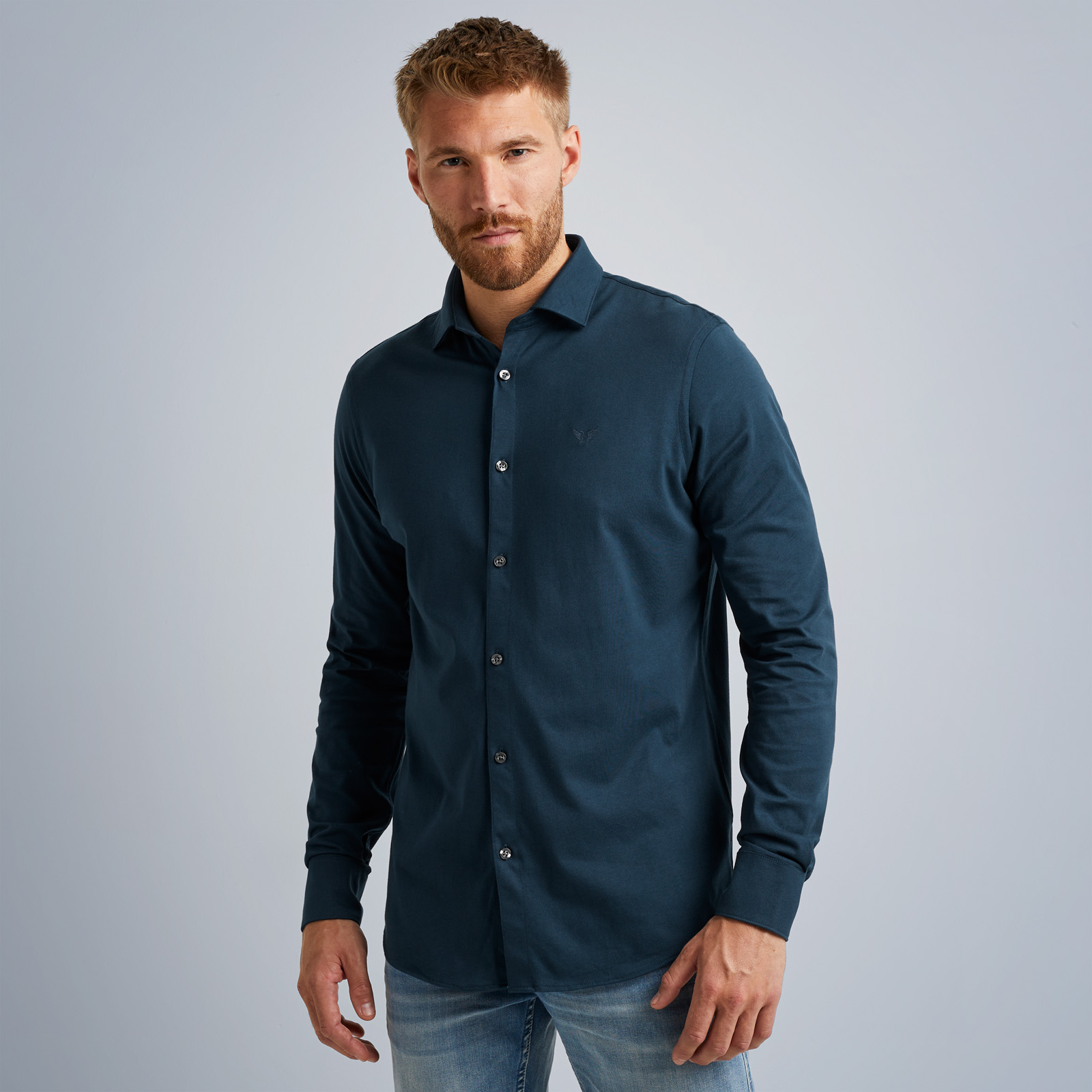 Shirt in cotton jersey Blue