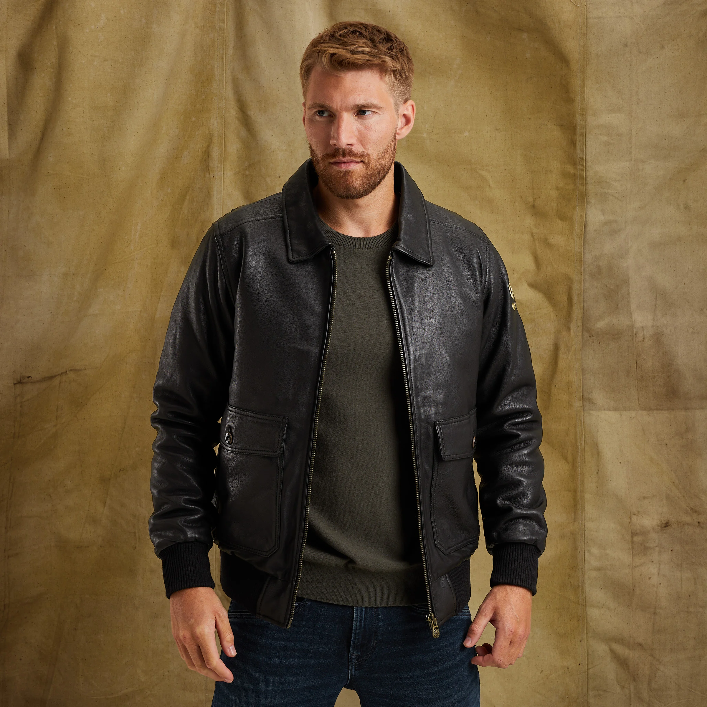 Greenville leather jacket Black