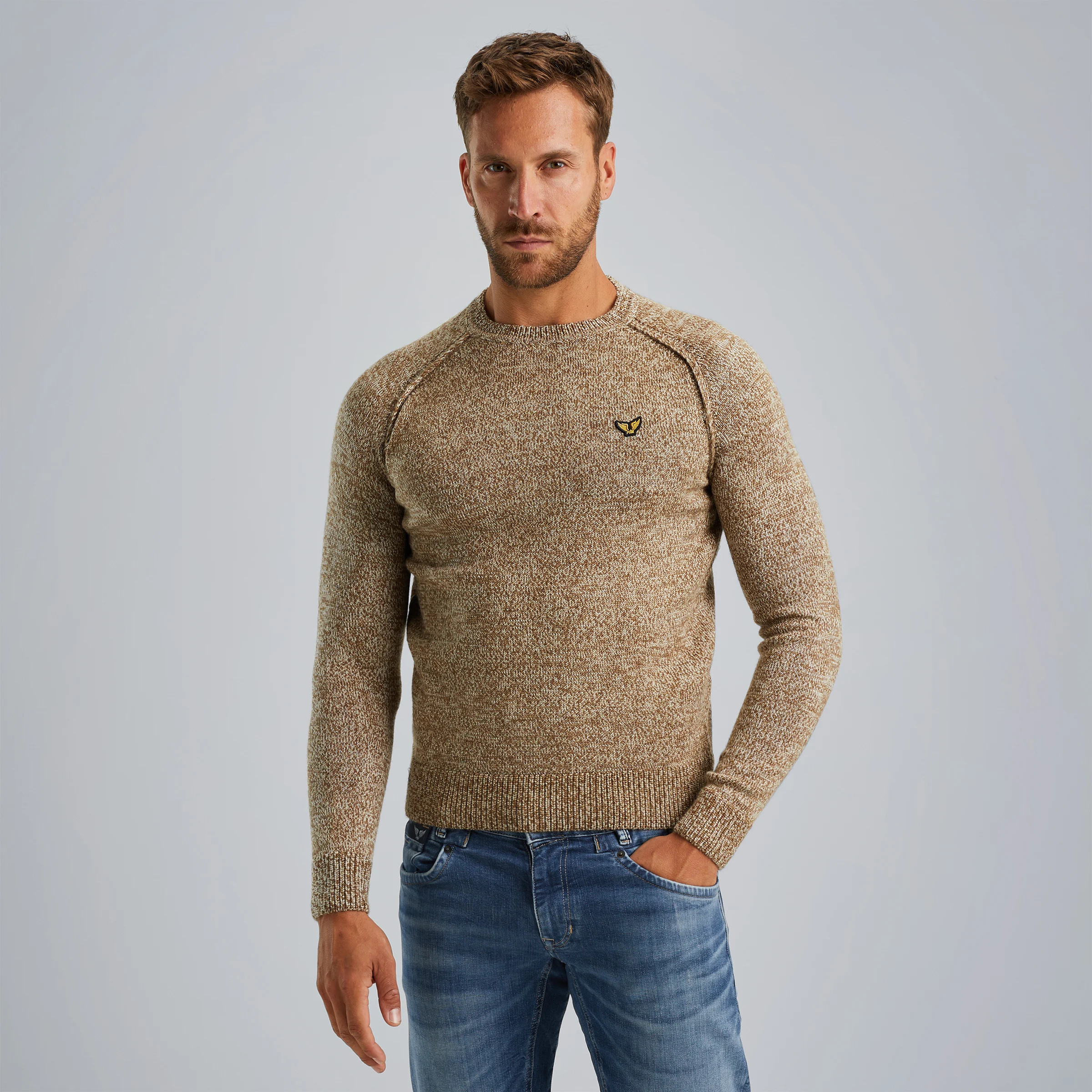 Pullover with raglan sleeves Brown