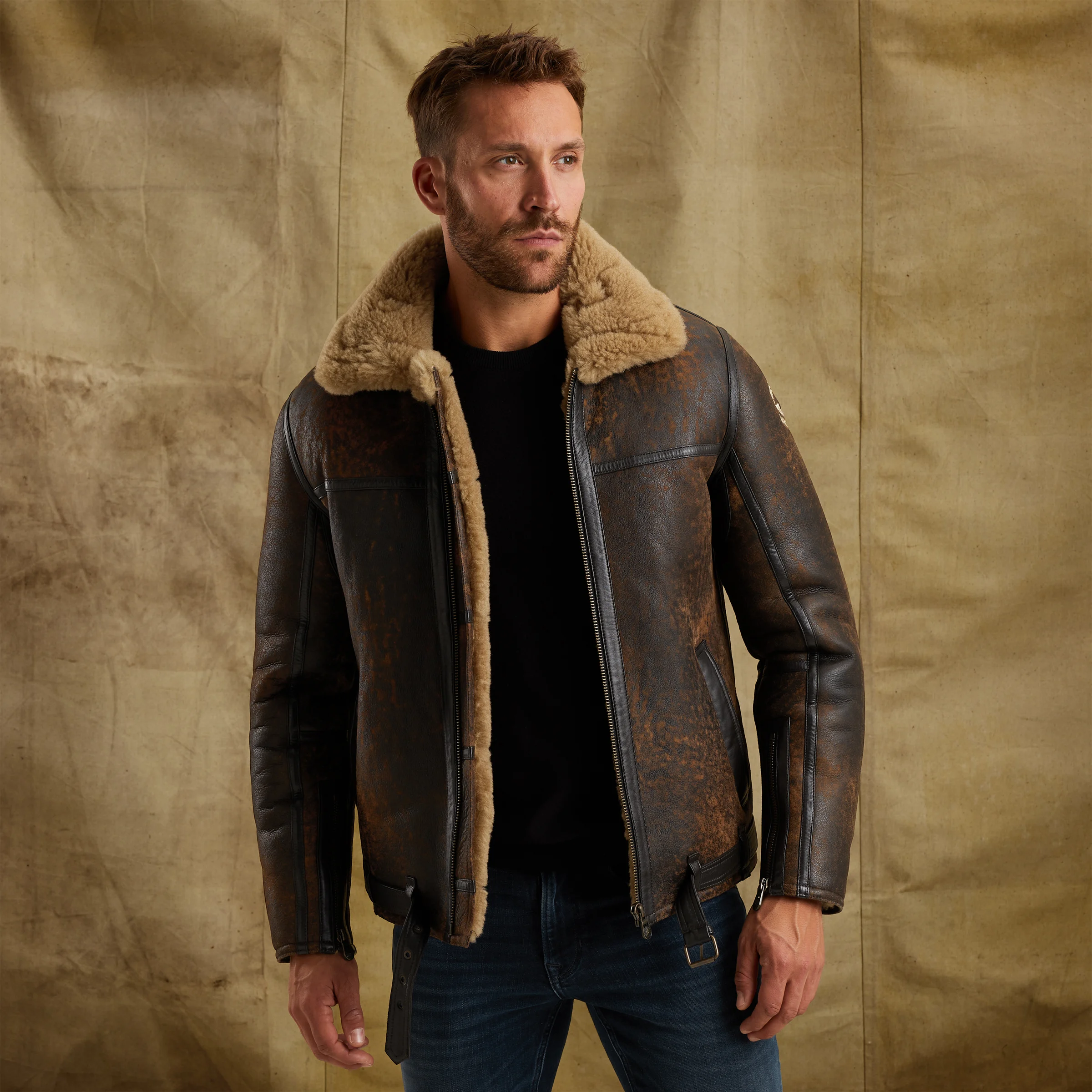 Ceptor leather jacket Brown