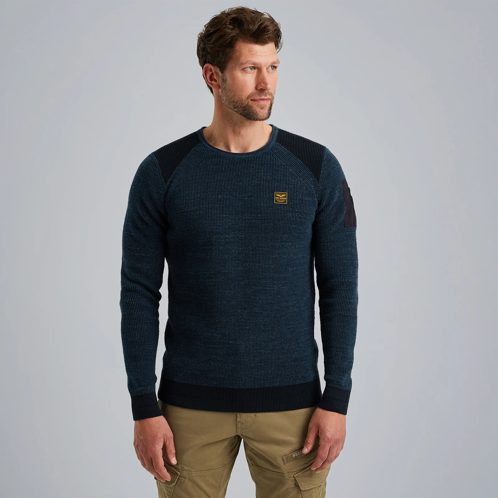 Pullover with flight pocket Blue