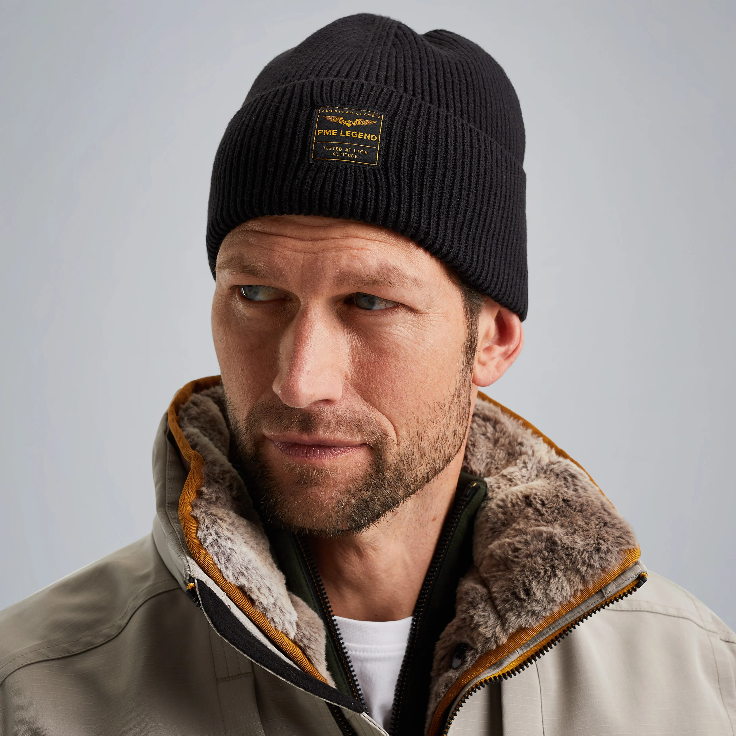 Beanie with logo Grey