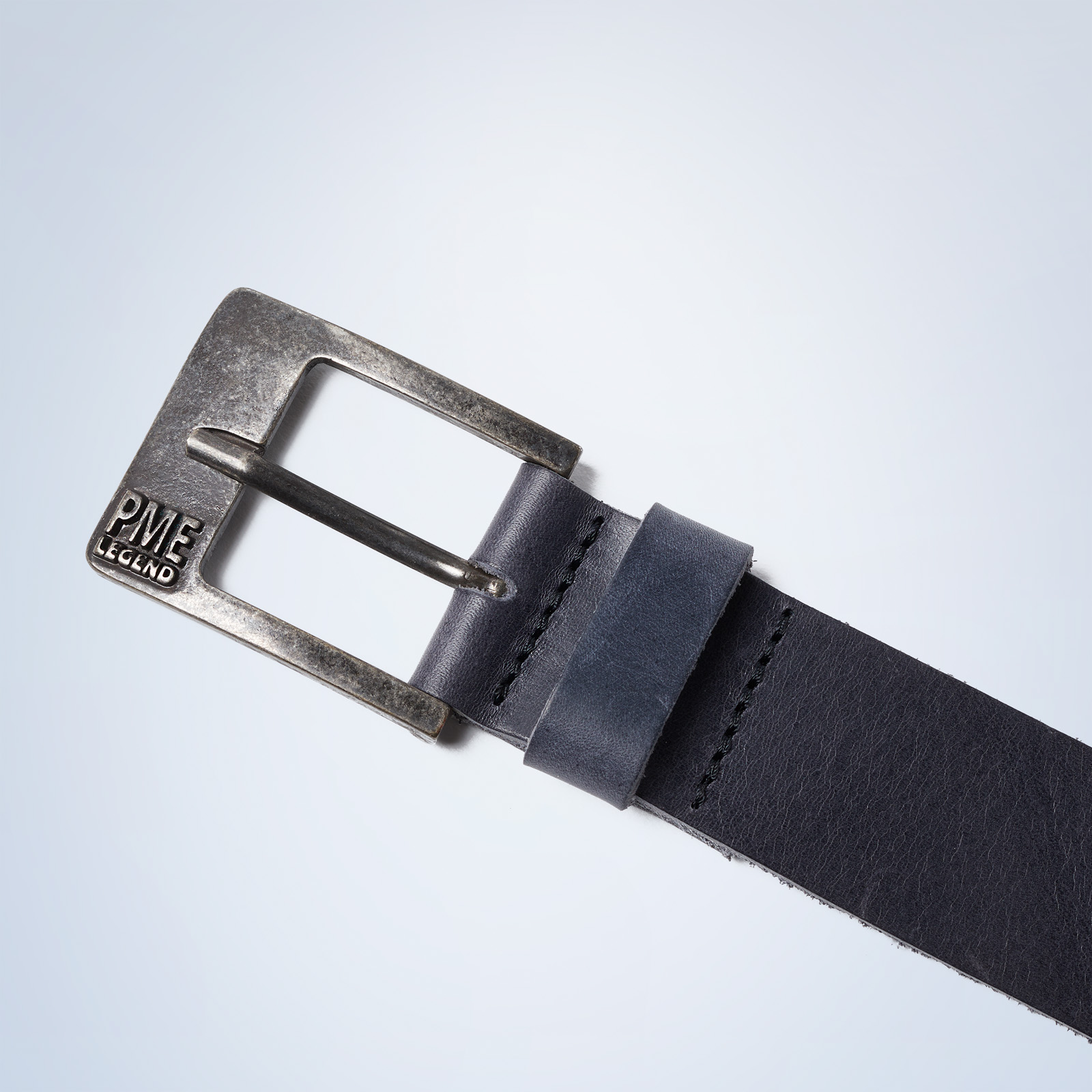Leather belt Blue
