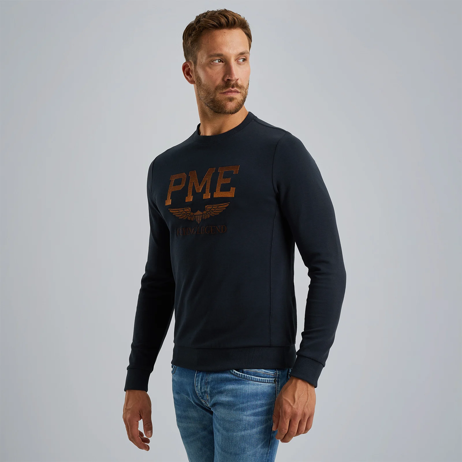 Sweatshirt in interlock sweat fabric Blue