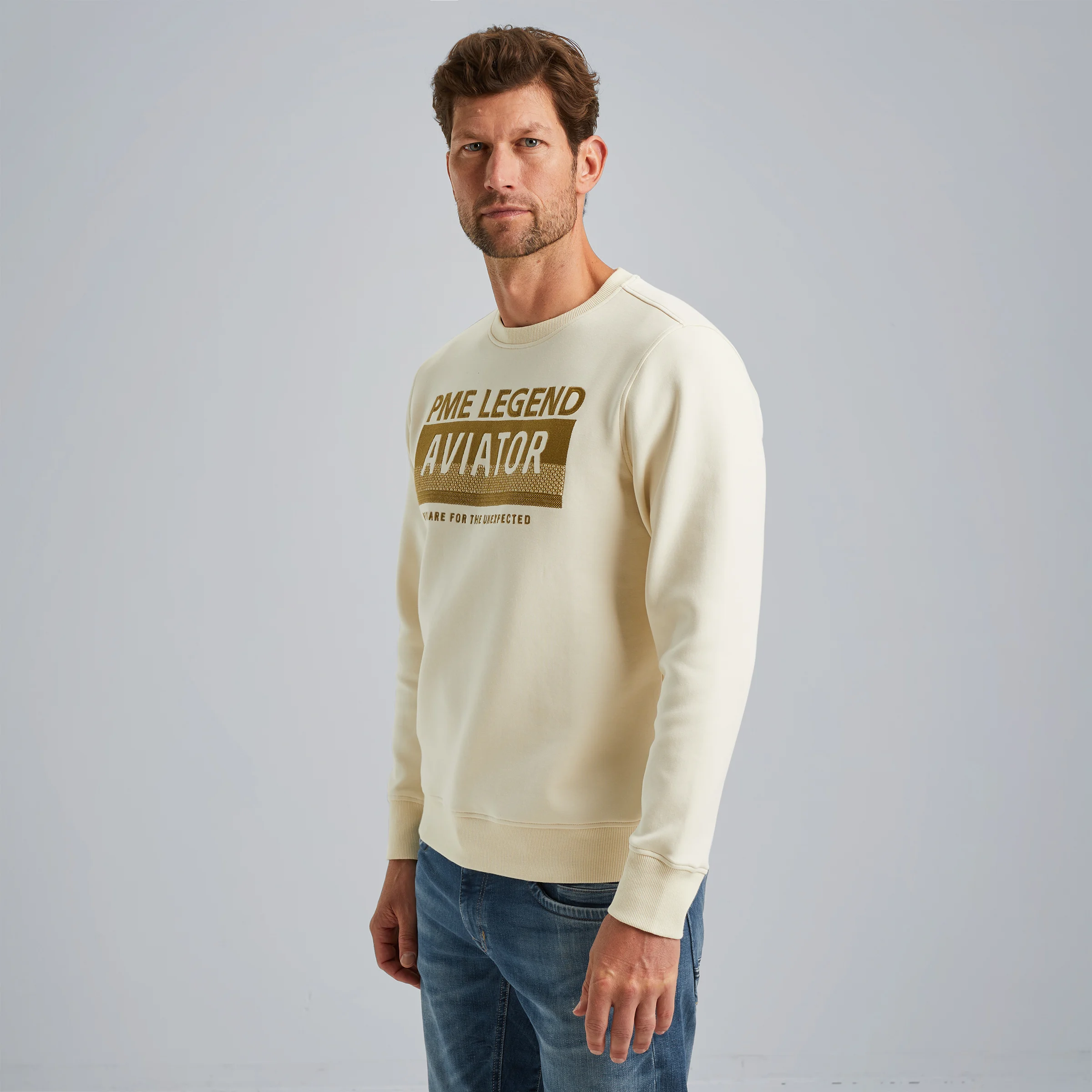 Sweatshirt with artwork Beige
