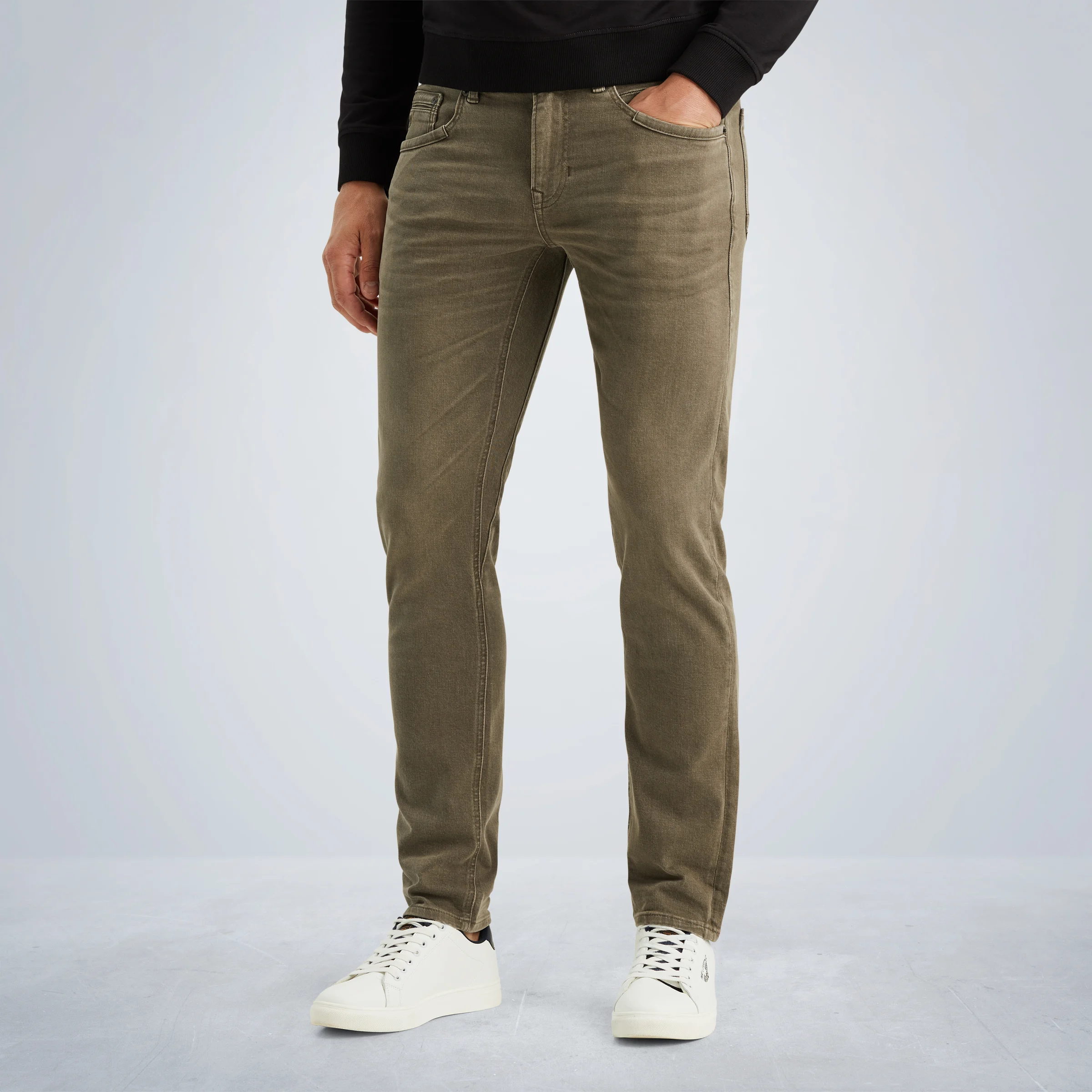 Tailwheel slim fit pants in colored denim Green