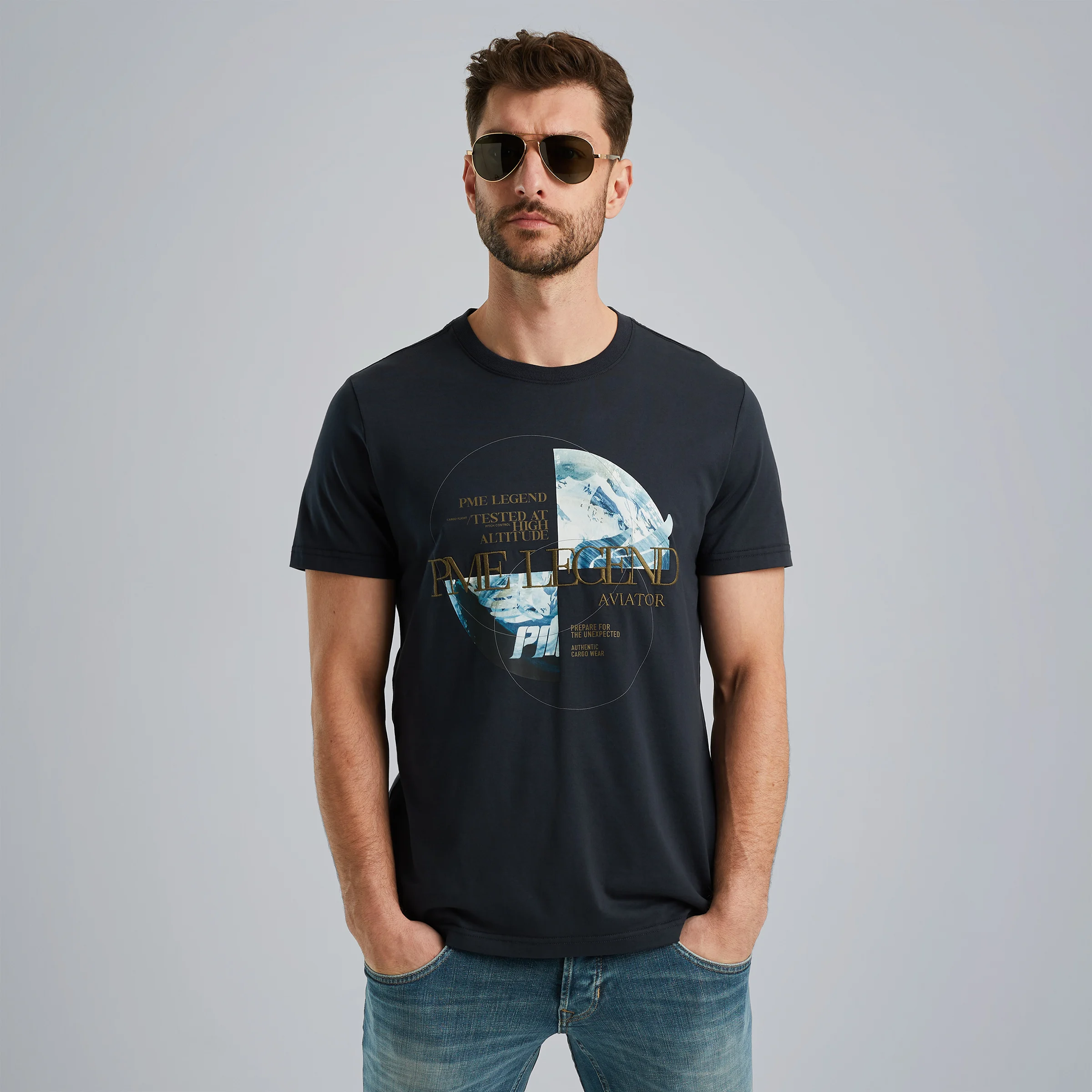 T-shirt with artwork Blue
