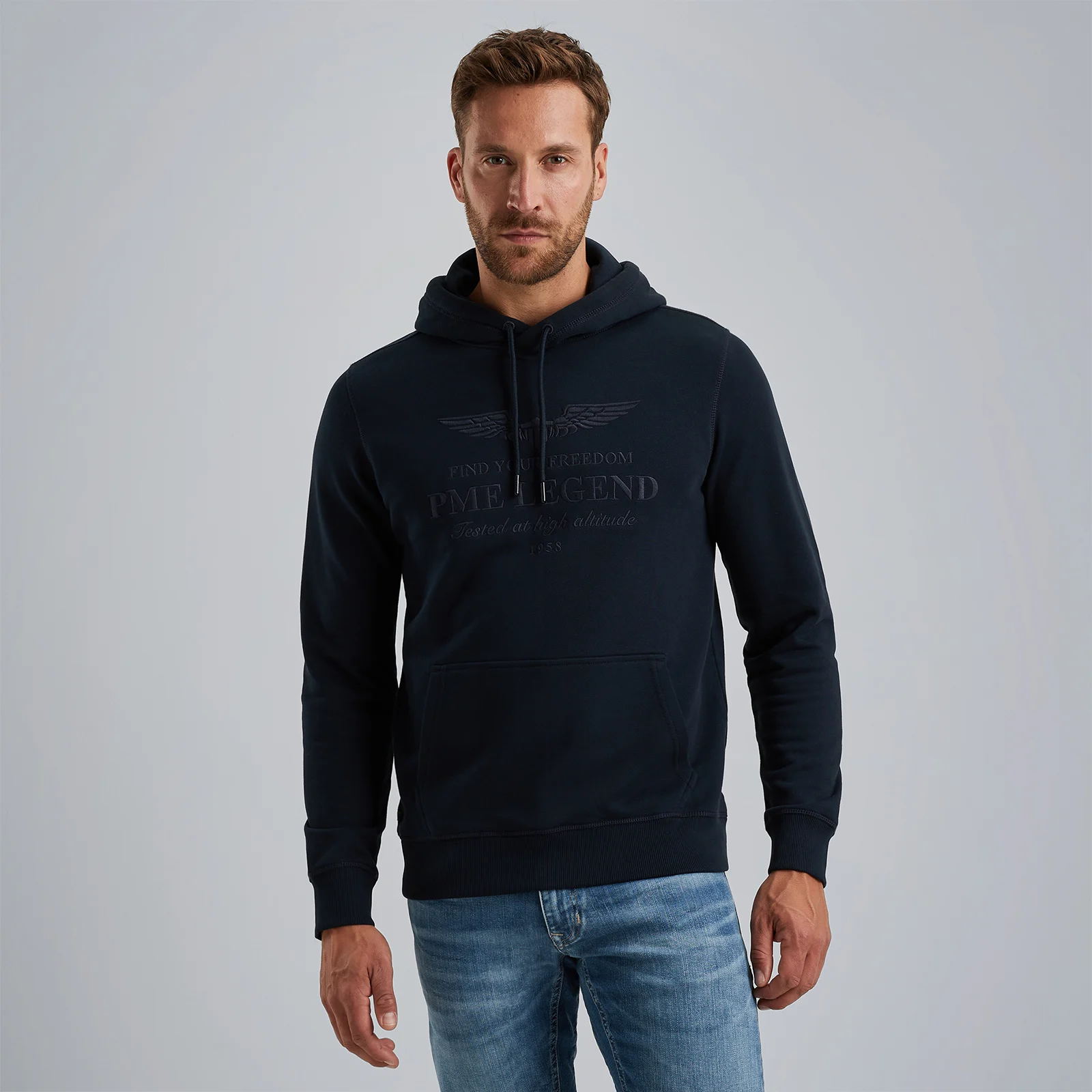 Hoodie with artwork Blue