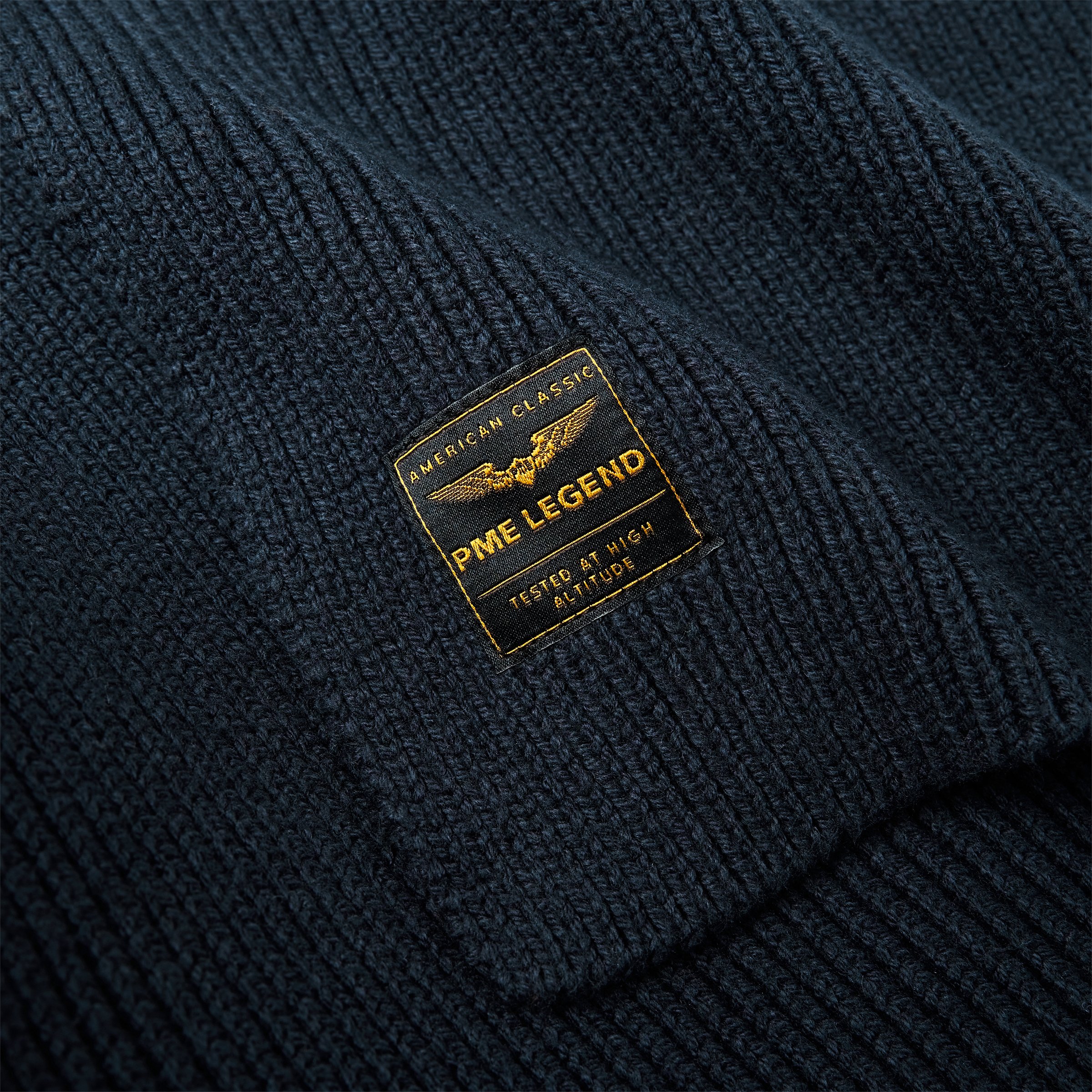 Scarf with logo Blue