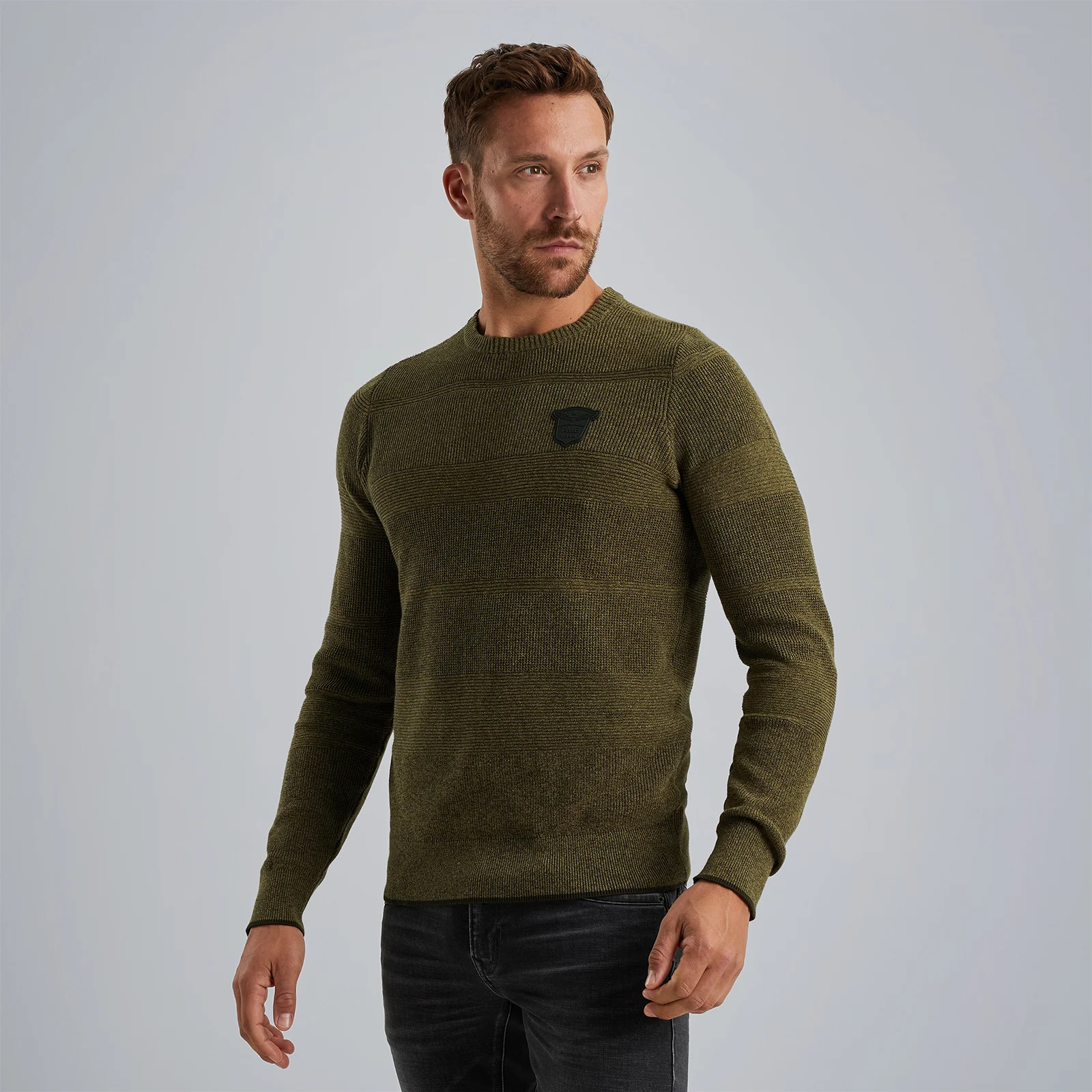Pullover with badge Green