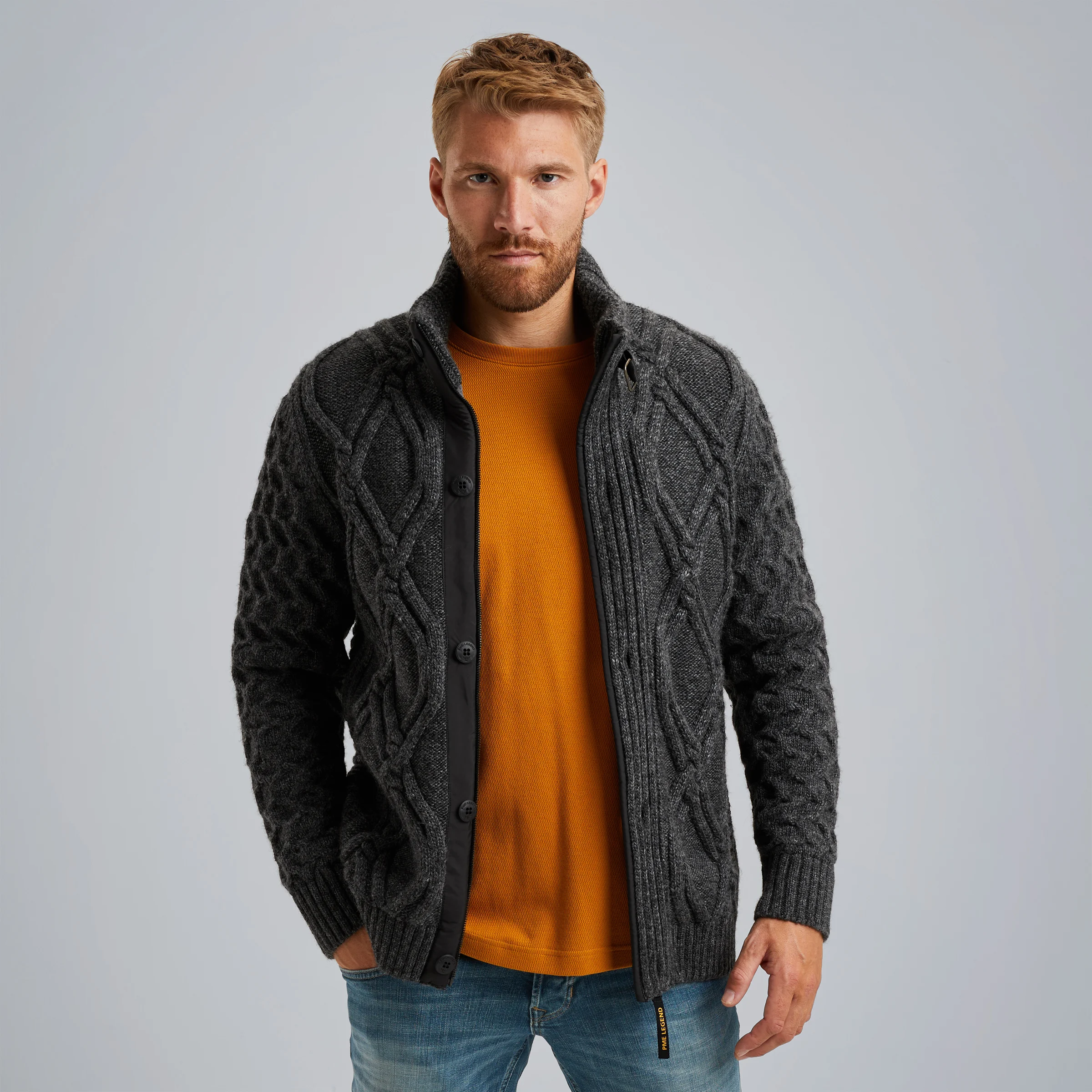 Cardigan in a wool blend Grey