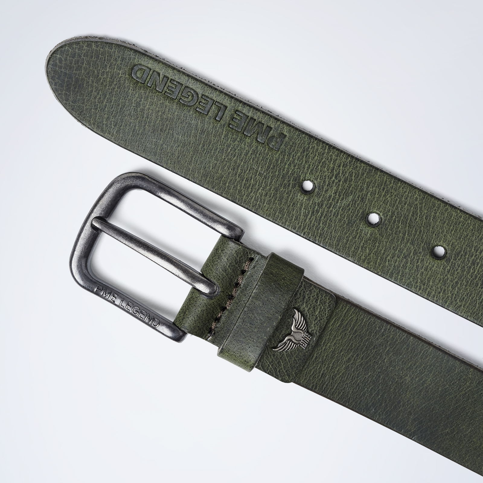 Leather belt Green