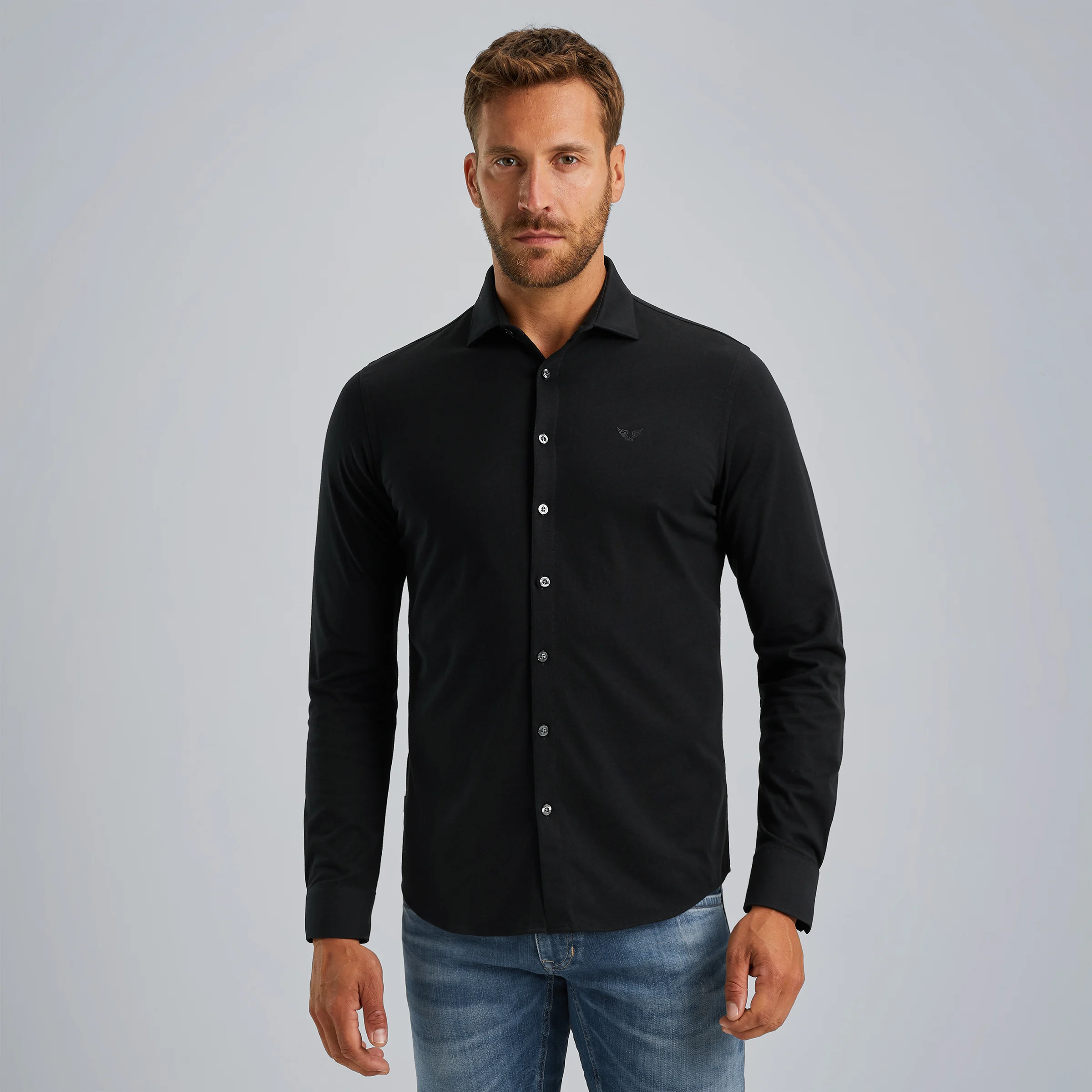 Shirt in jersey Black