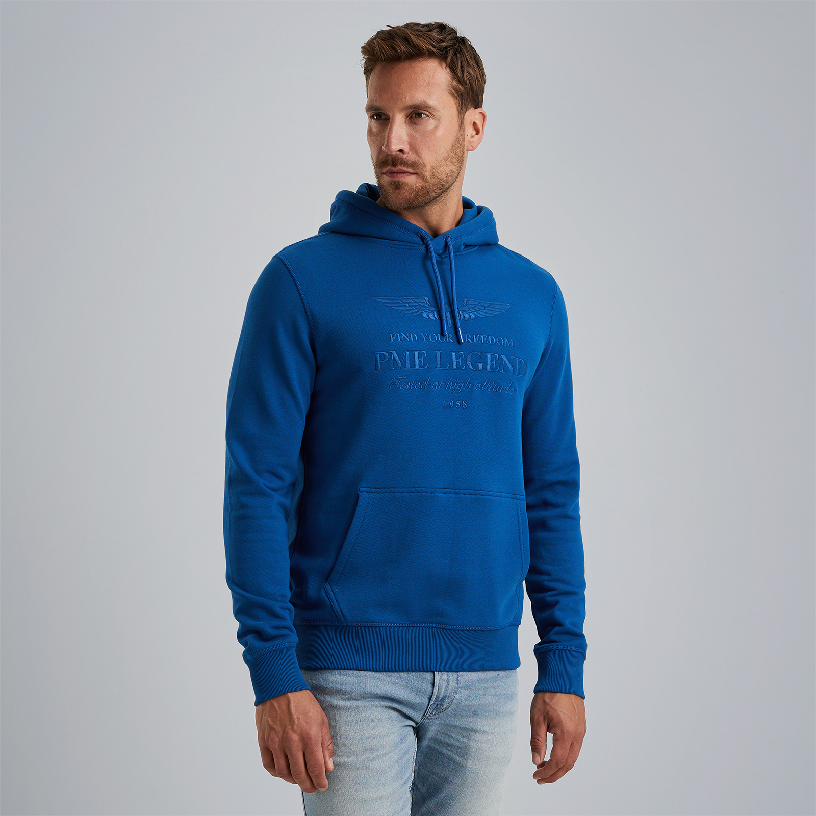 Hoodie with artwork Blue