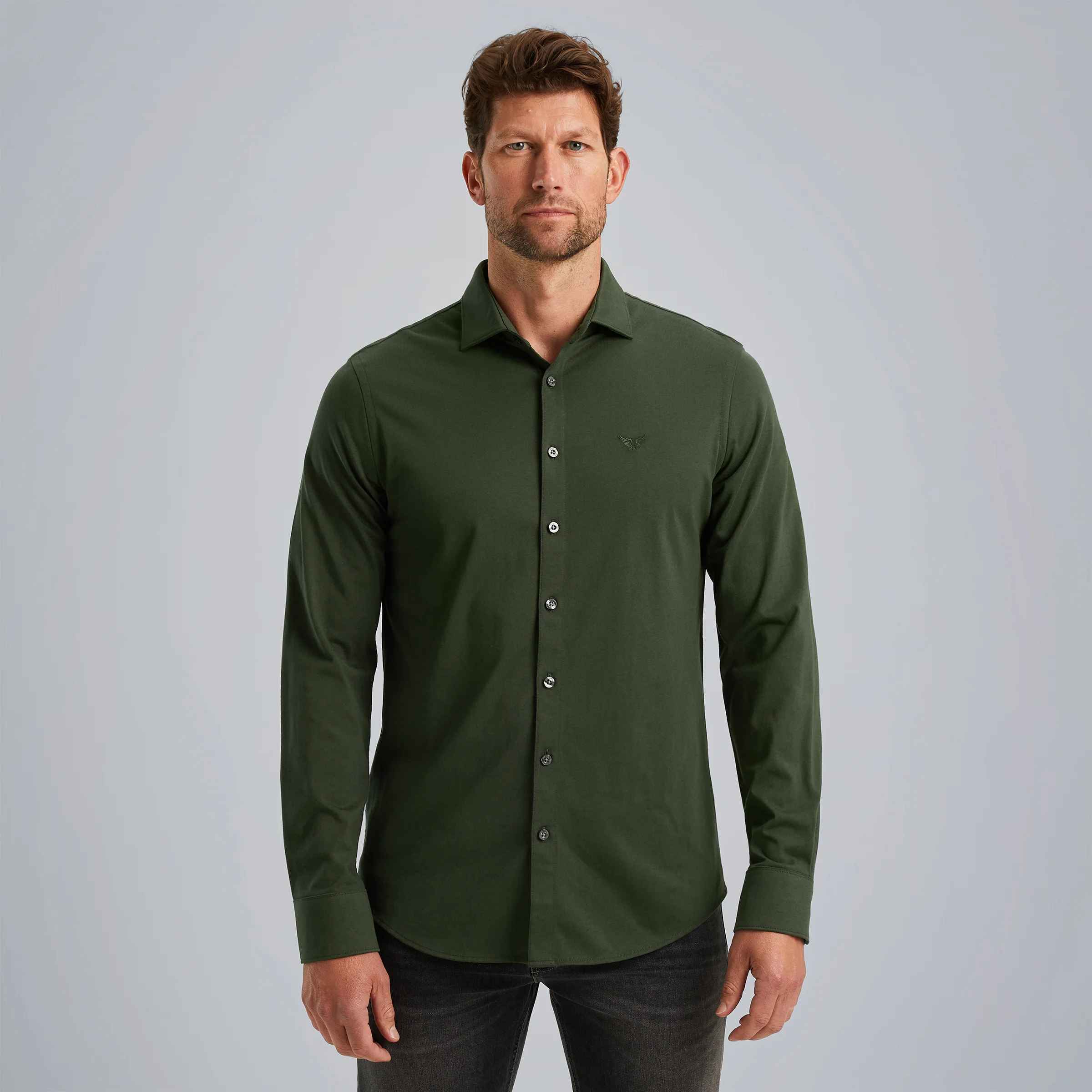 Shirt in jersey Green