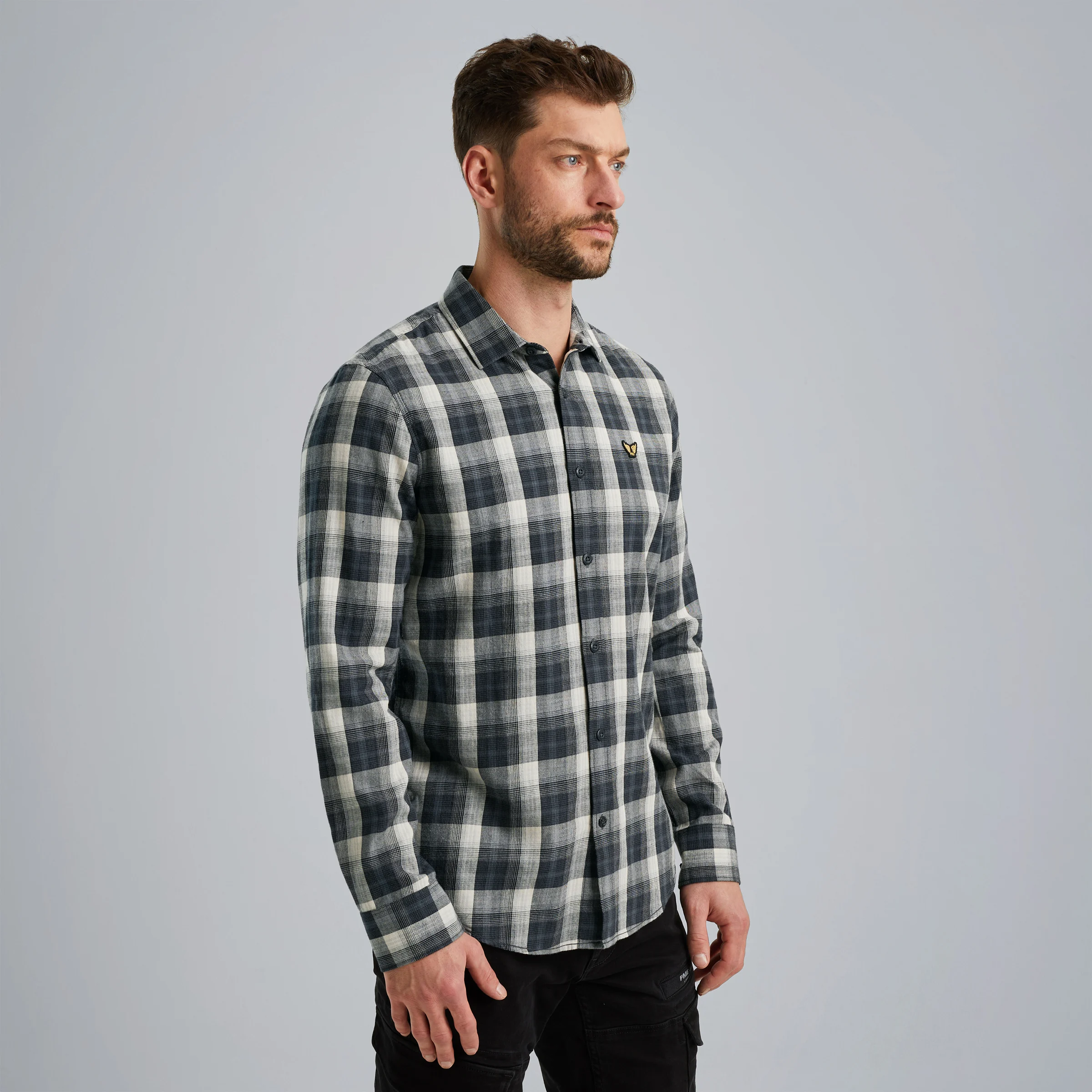 Shirt with check pattern Grey