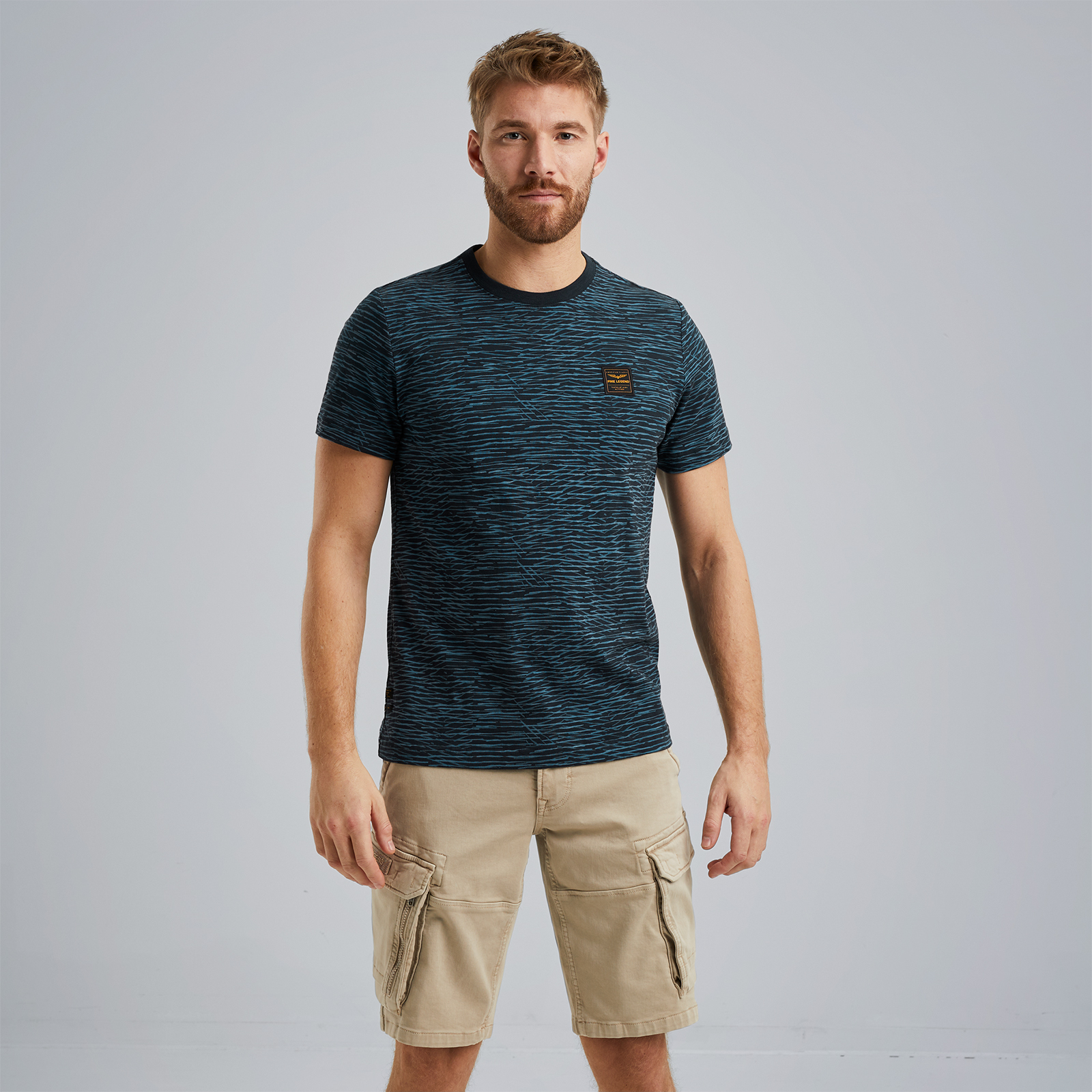 T-shirt with allover print Blue