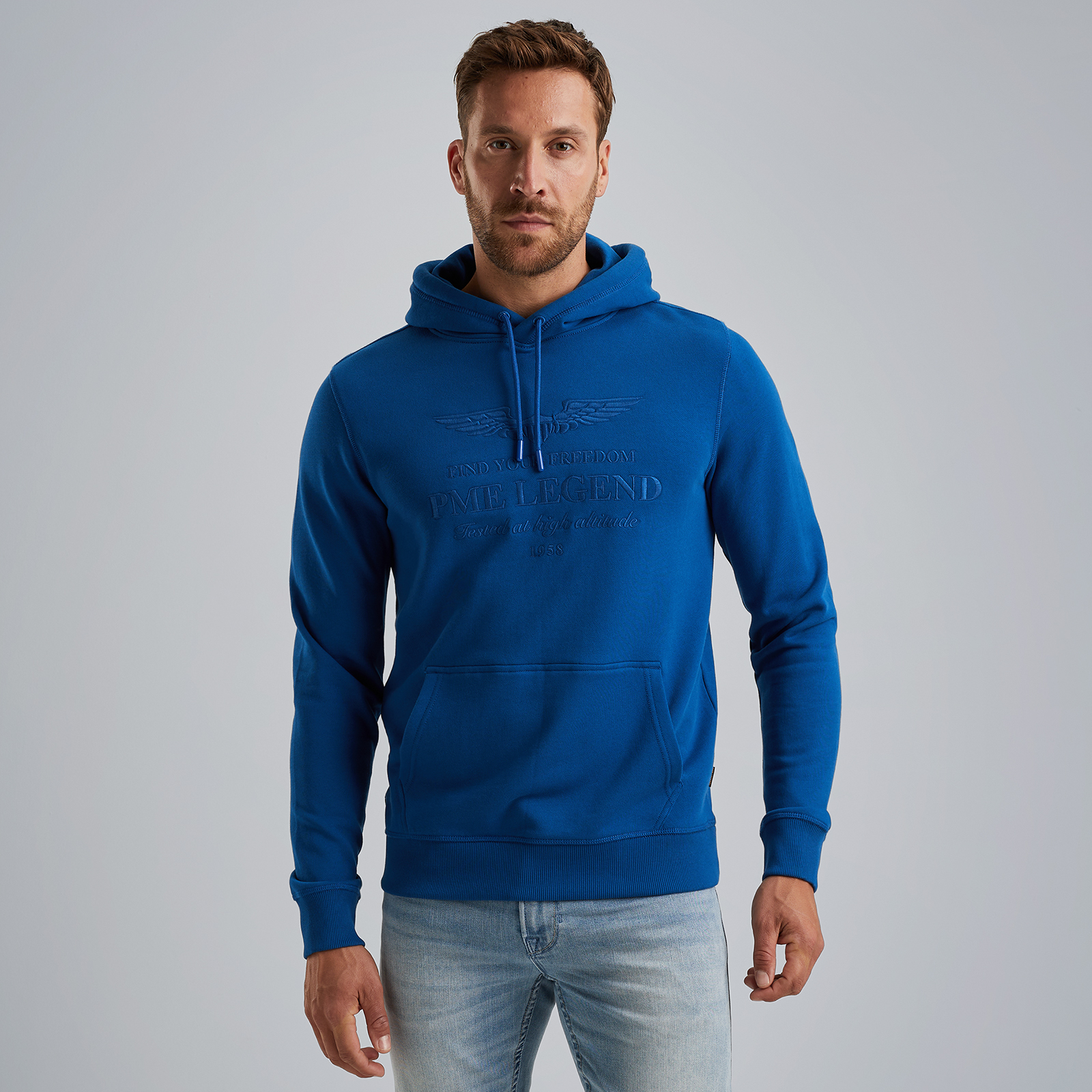 Hoodie with artwork Blue