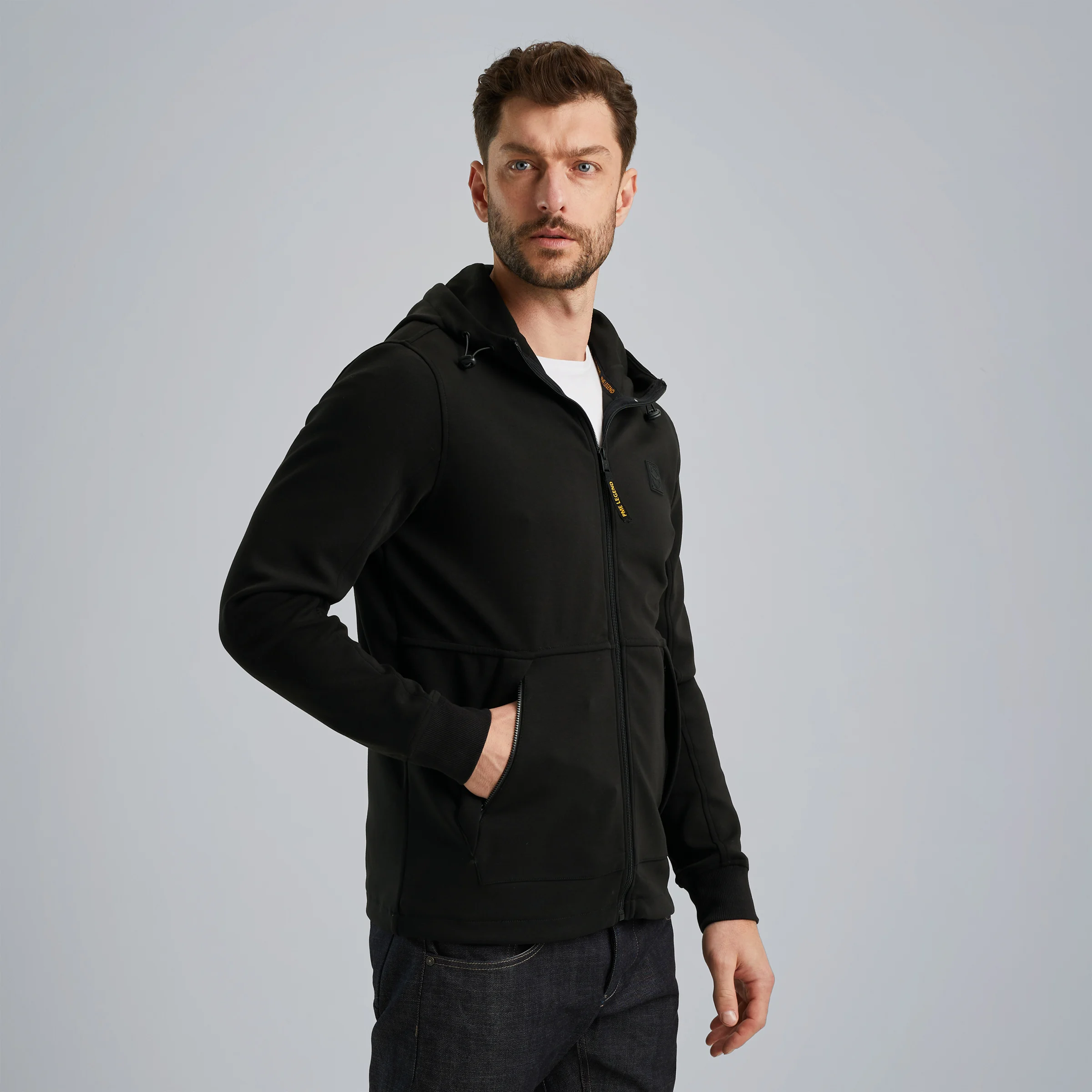 Sweat jacket with zipper Black