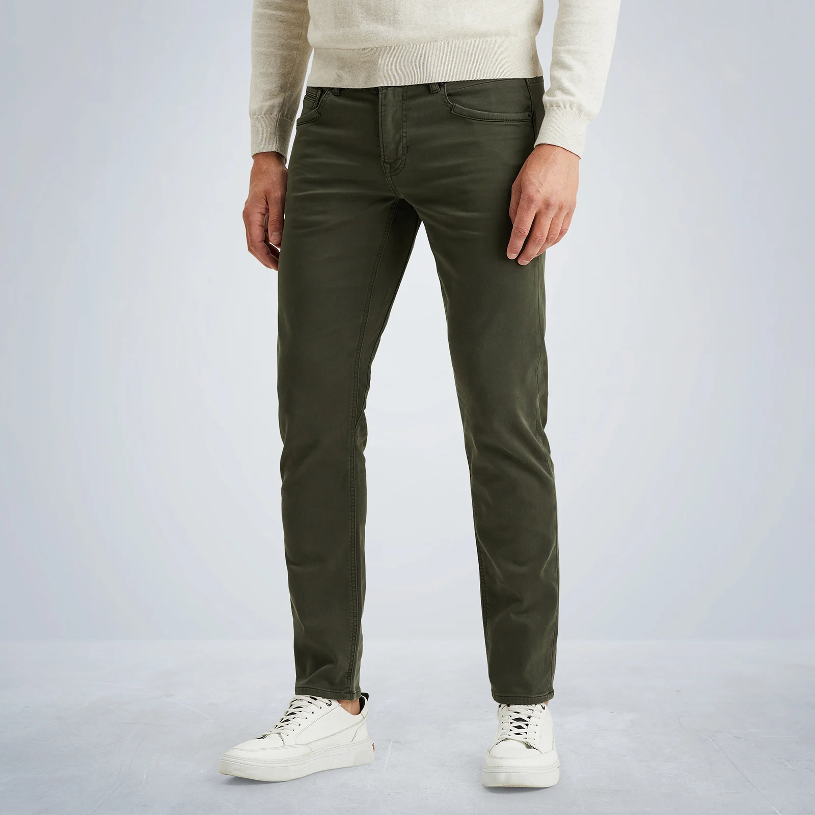 Tailwheel slim fit pants in colored denim Green