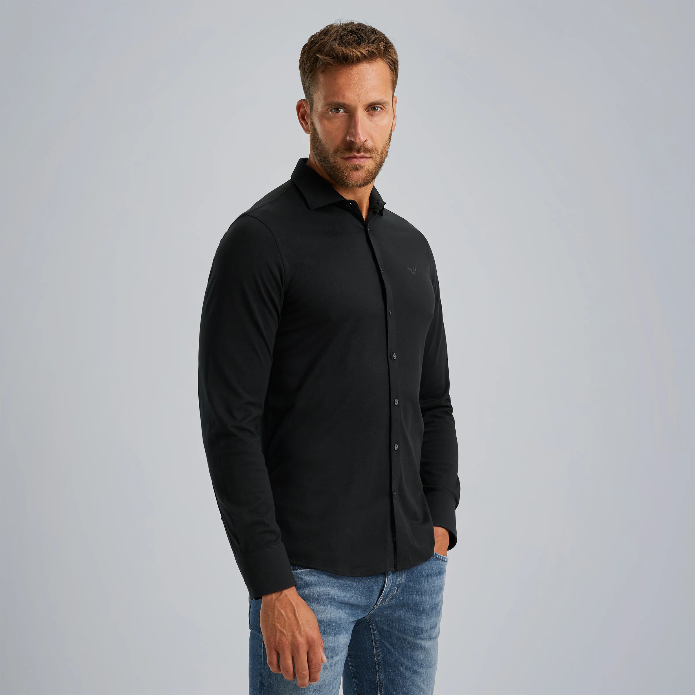 Shirt in jersey Black