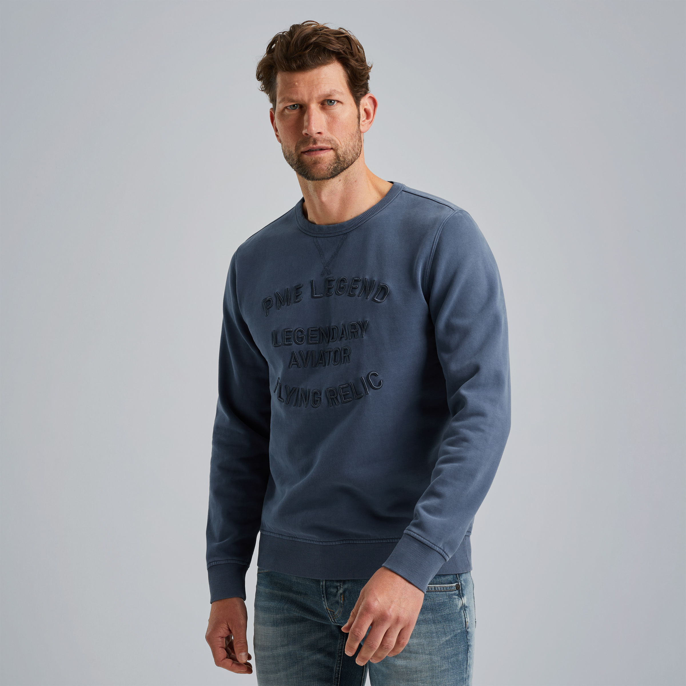 Sweatshirt with artwork Blue