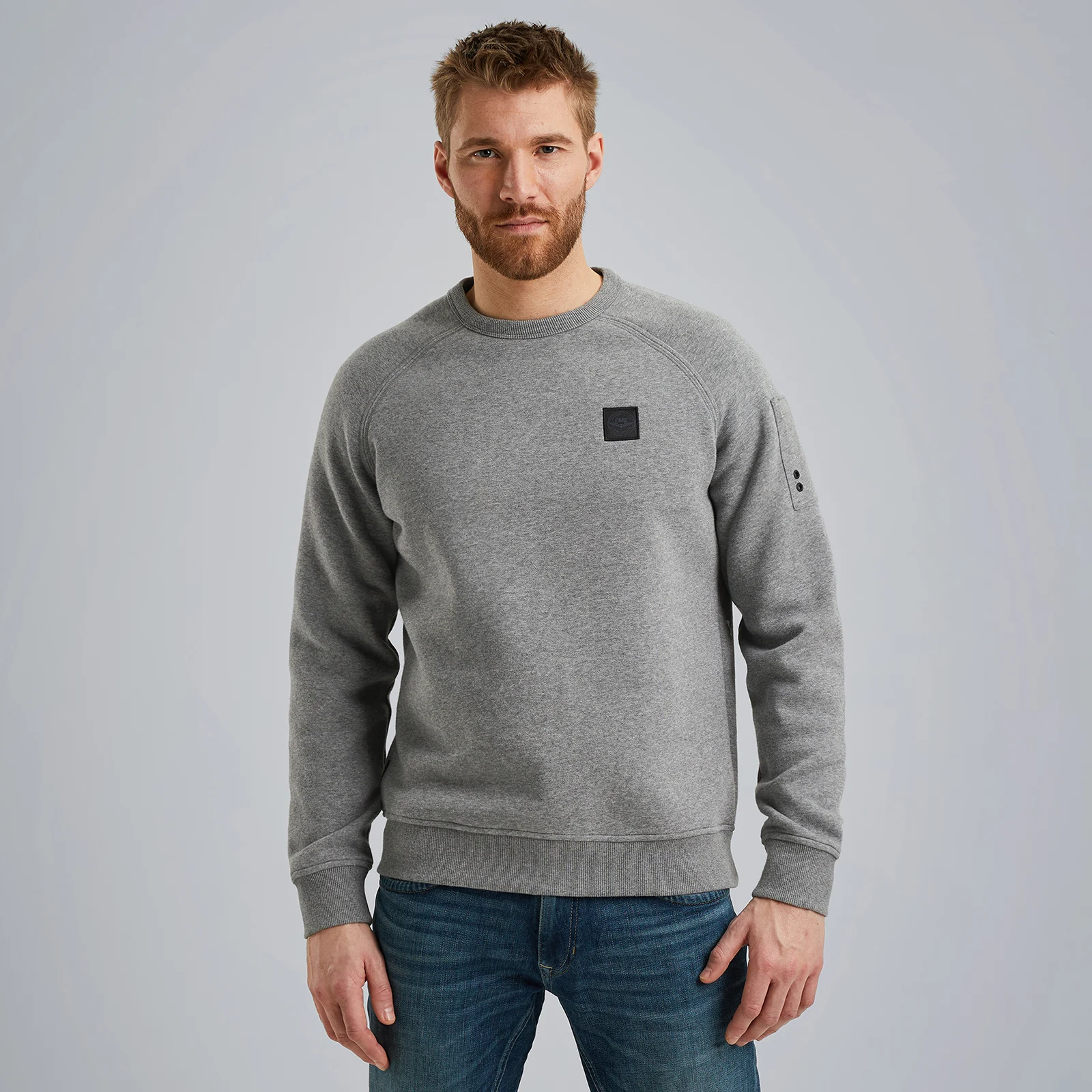 Sweatshirt with flight pocket Grey