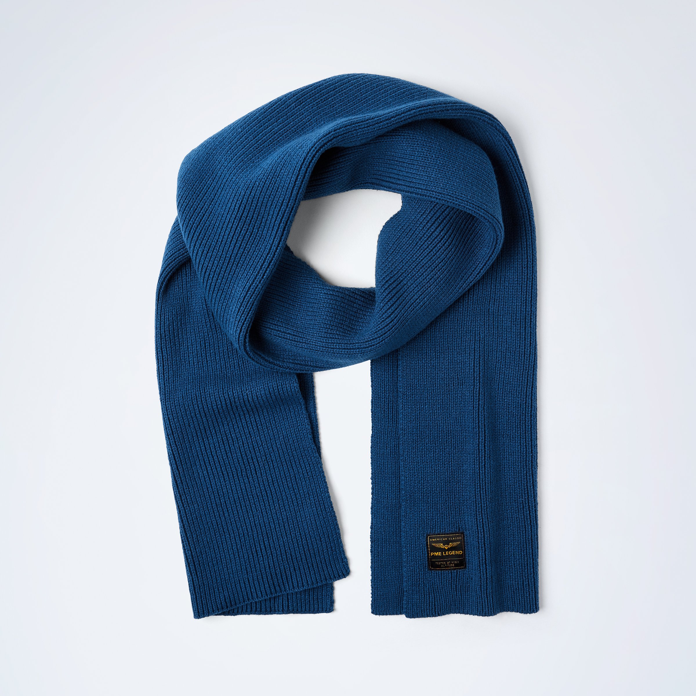 Scarf with logo Blue