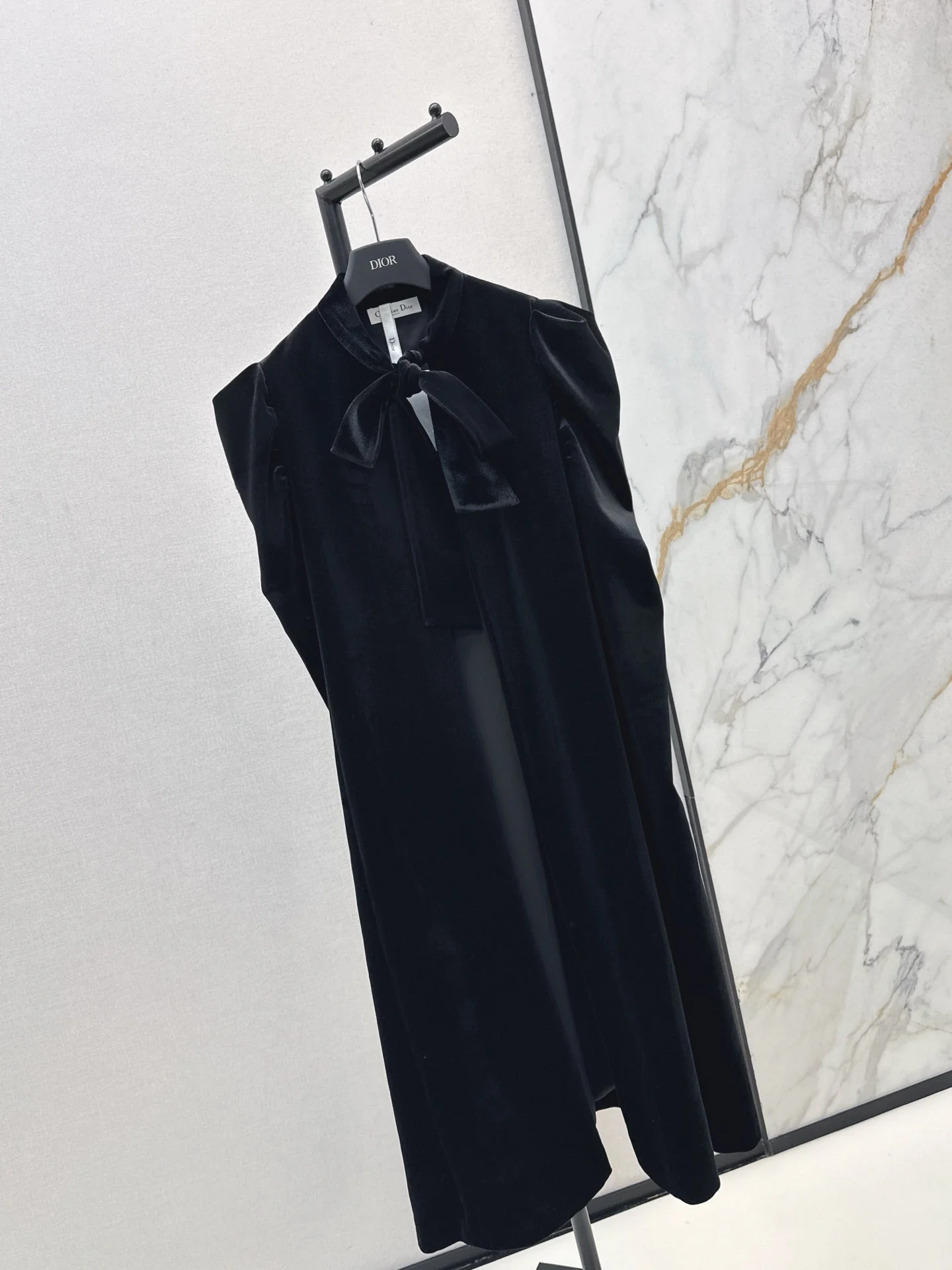 25fw new velvet ribbon cape jacket