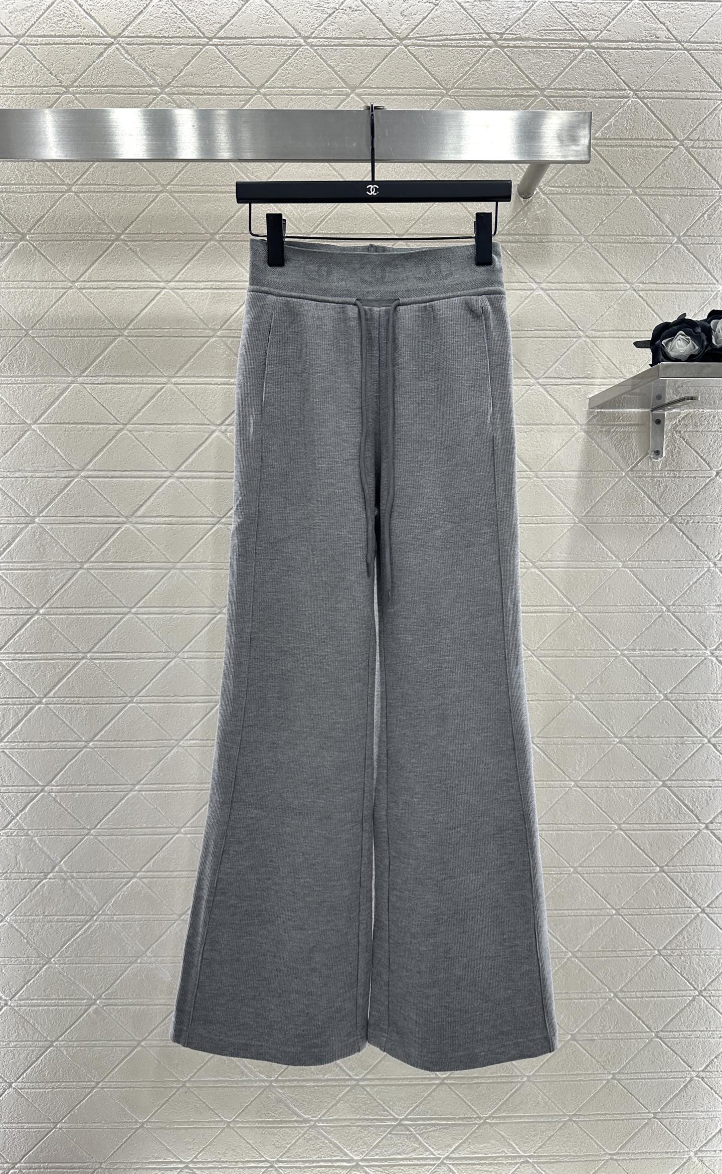 25fw Drawstring wide leg pants