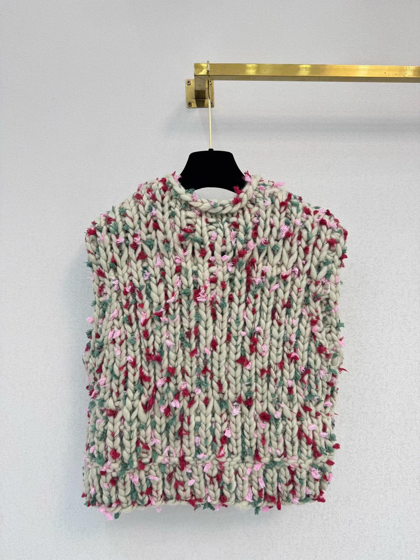 Vintage chunky needle three-button vest