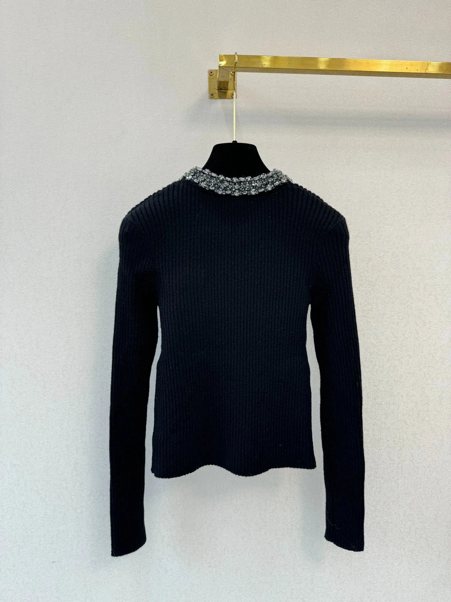 Black knitted cardigan