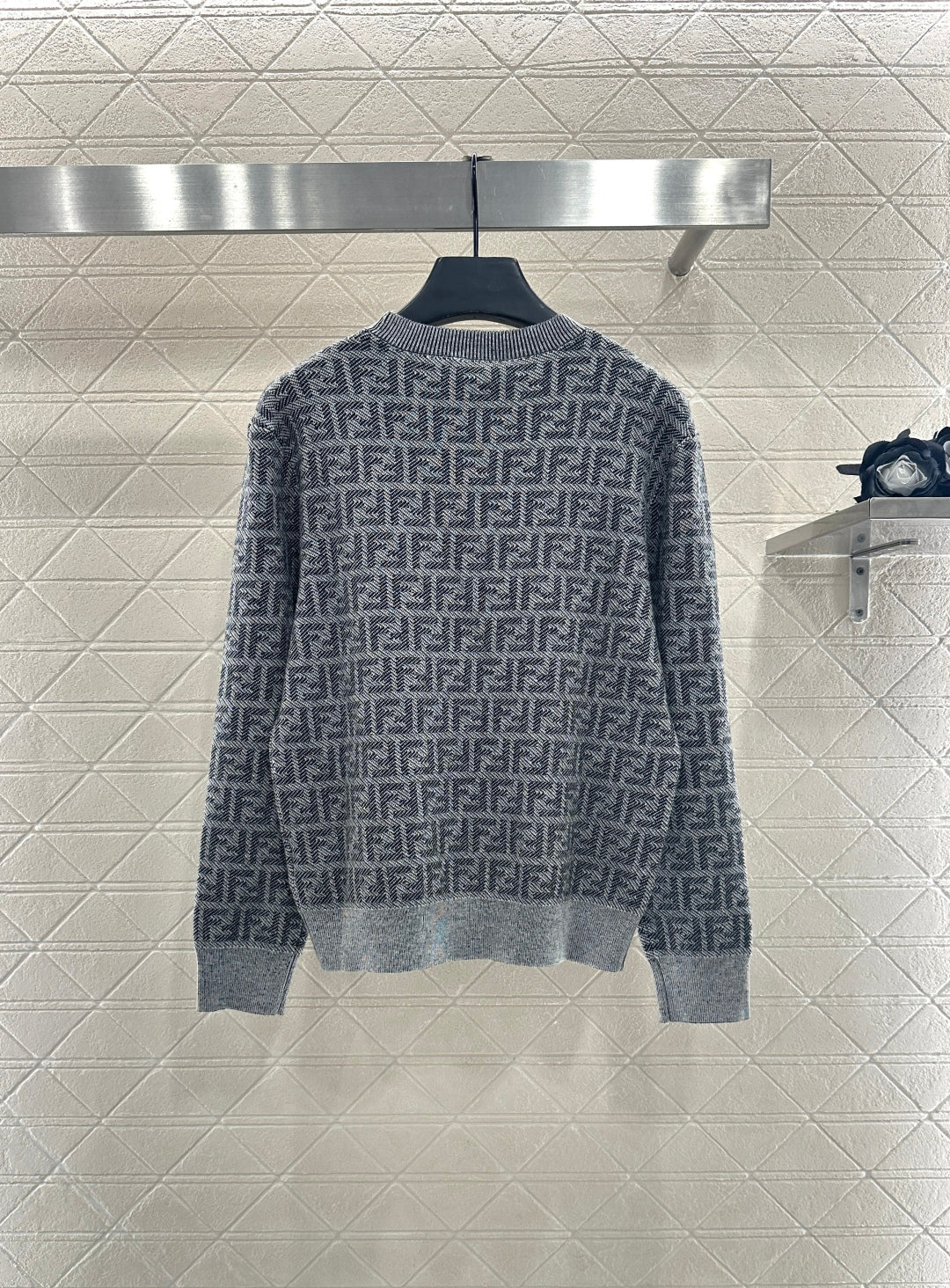 25fw Jacquard pullover knitted top