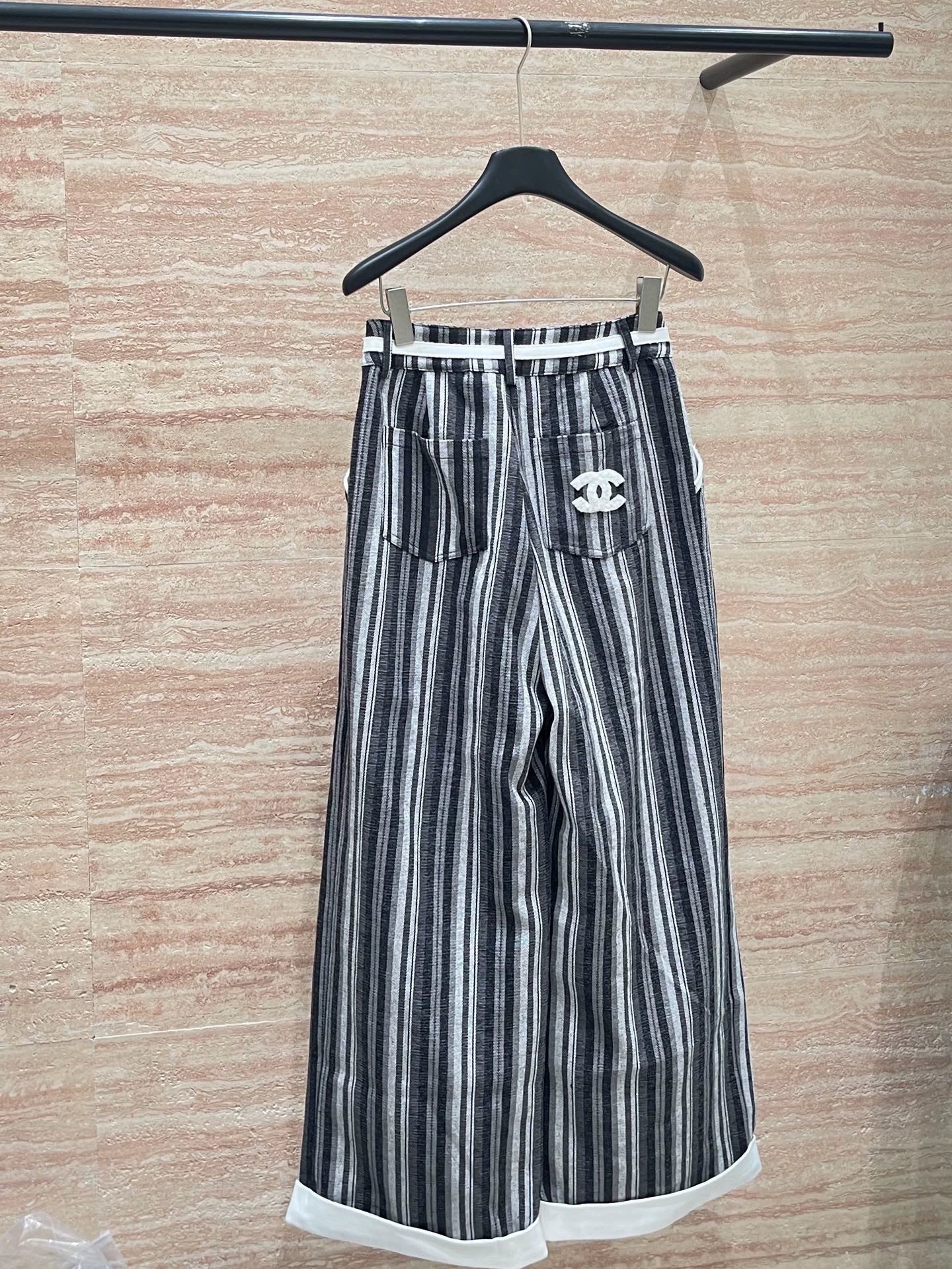 25fw Vertical stripe straight leg pants(vintage series)