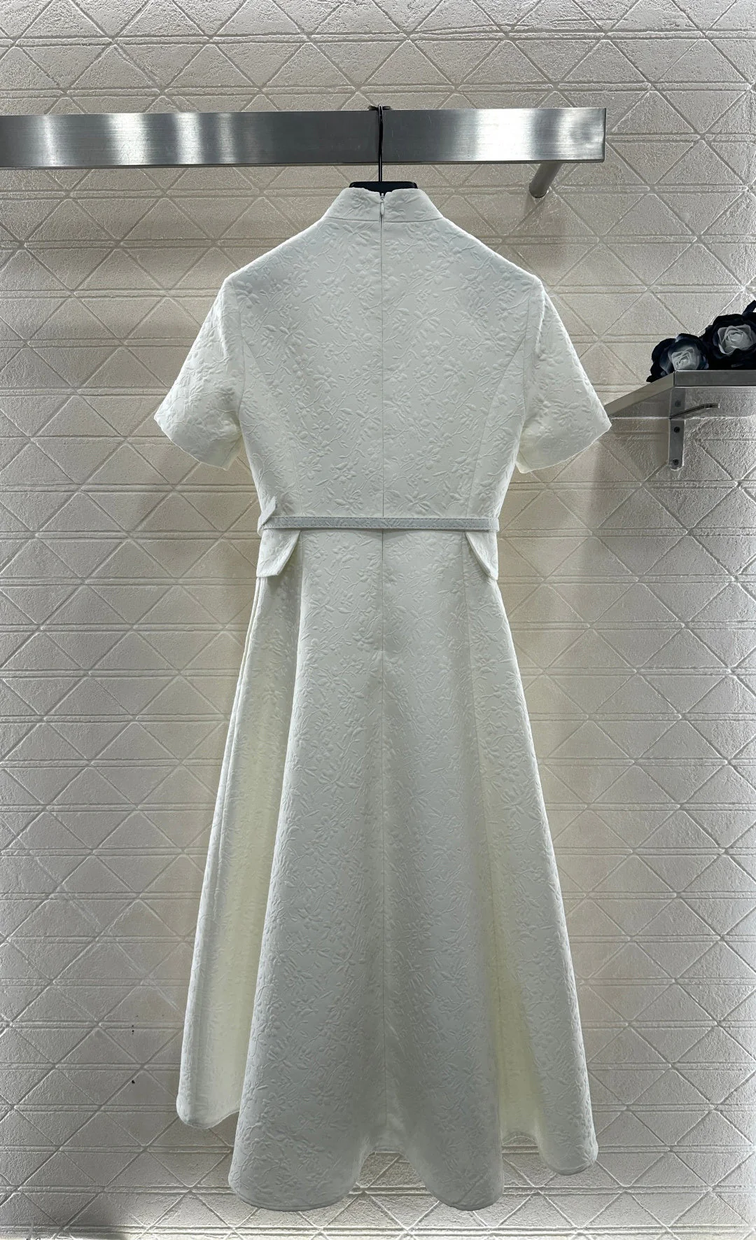 Pleated waistband dress