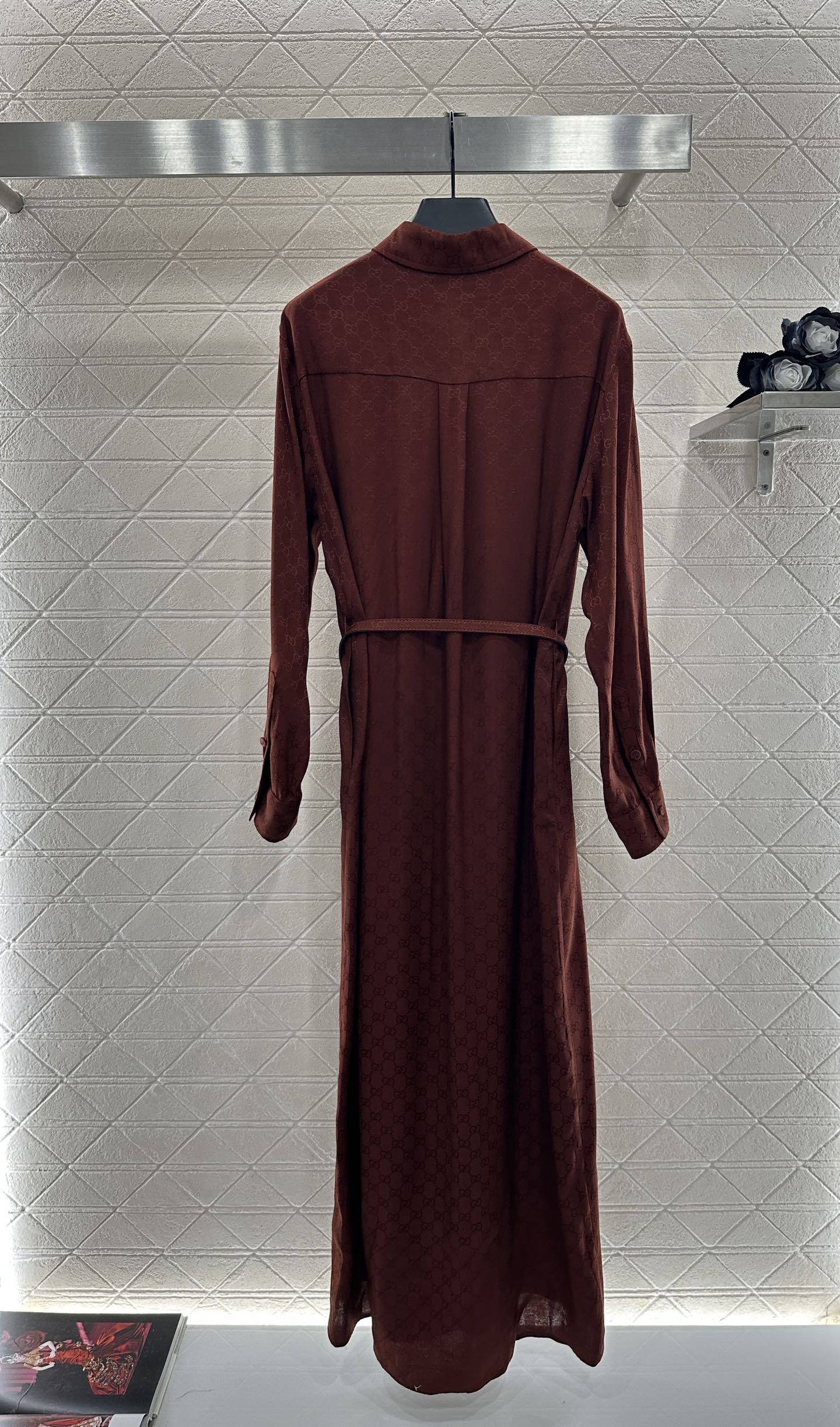 Jacquard belt dress