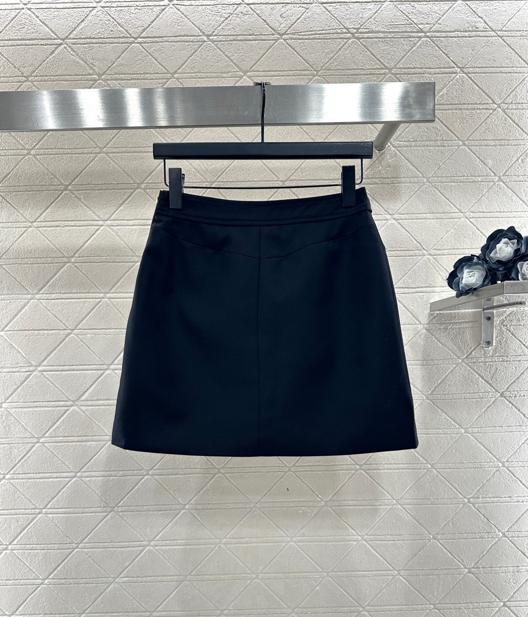 Zippered Leather Mini Skirt