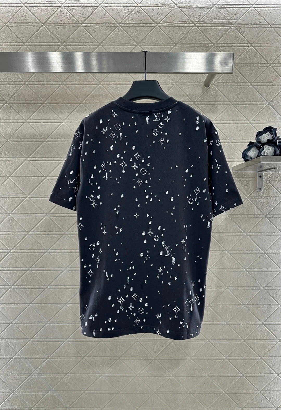 Rhinestone Print Logo T-Shirt