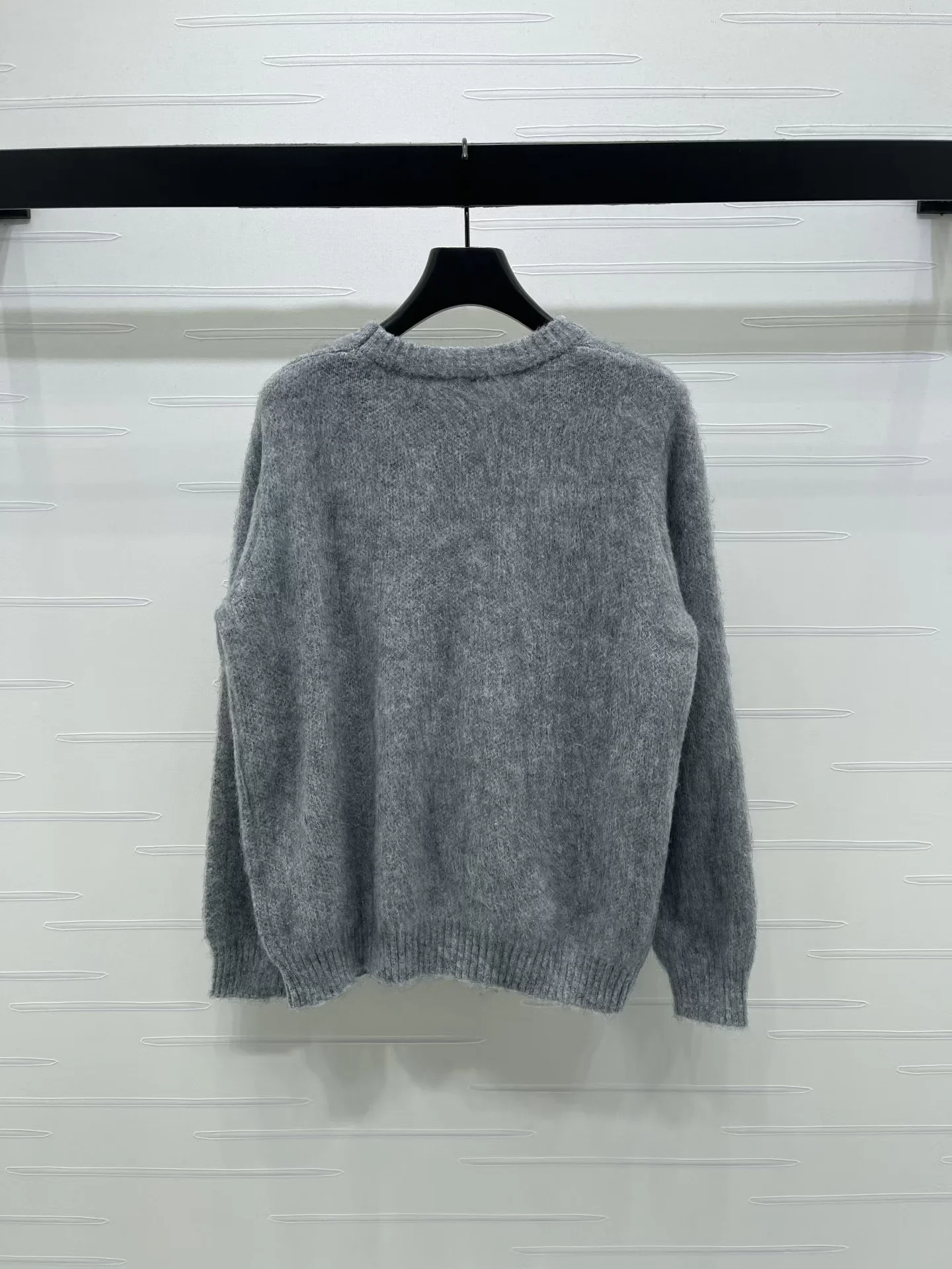 Jacquard knitted pullover sweater
