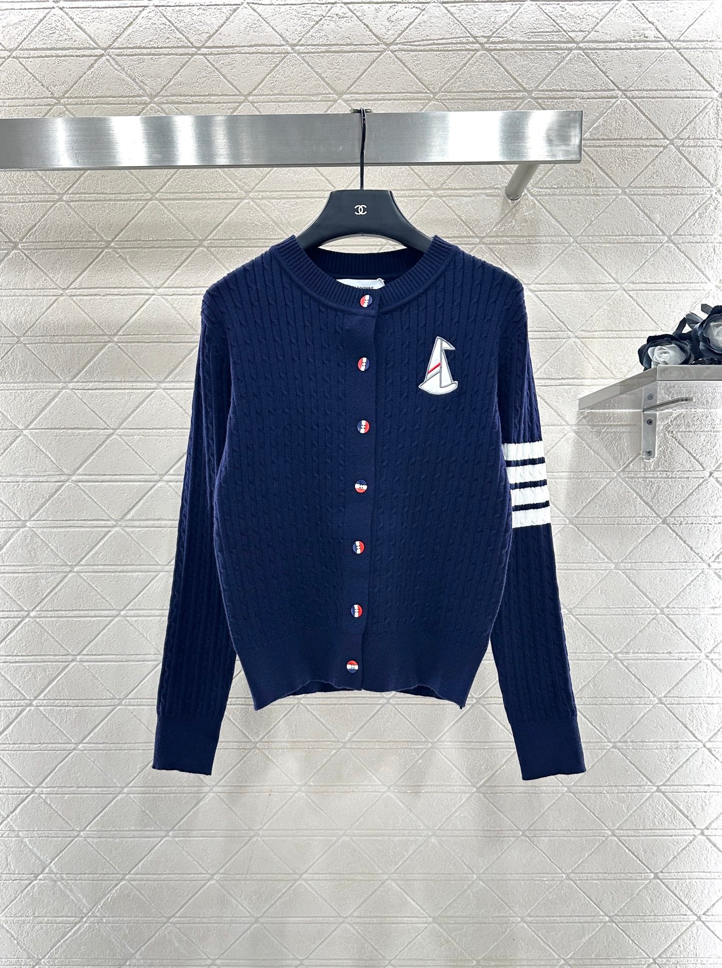 Fried Dough Twists Horizontal Bar Cardigan