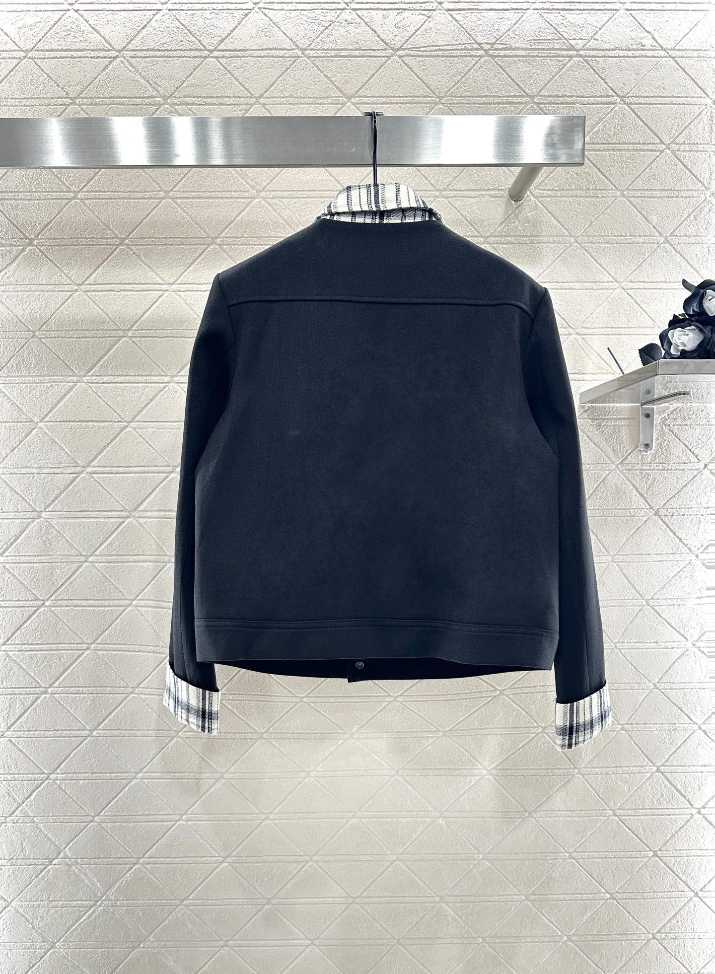 25fw Plaid lapel jacket jacket