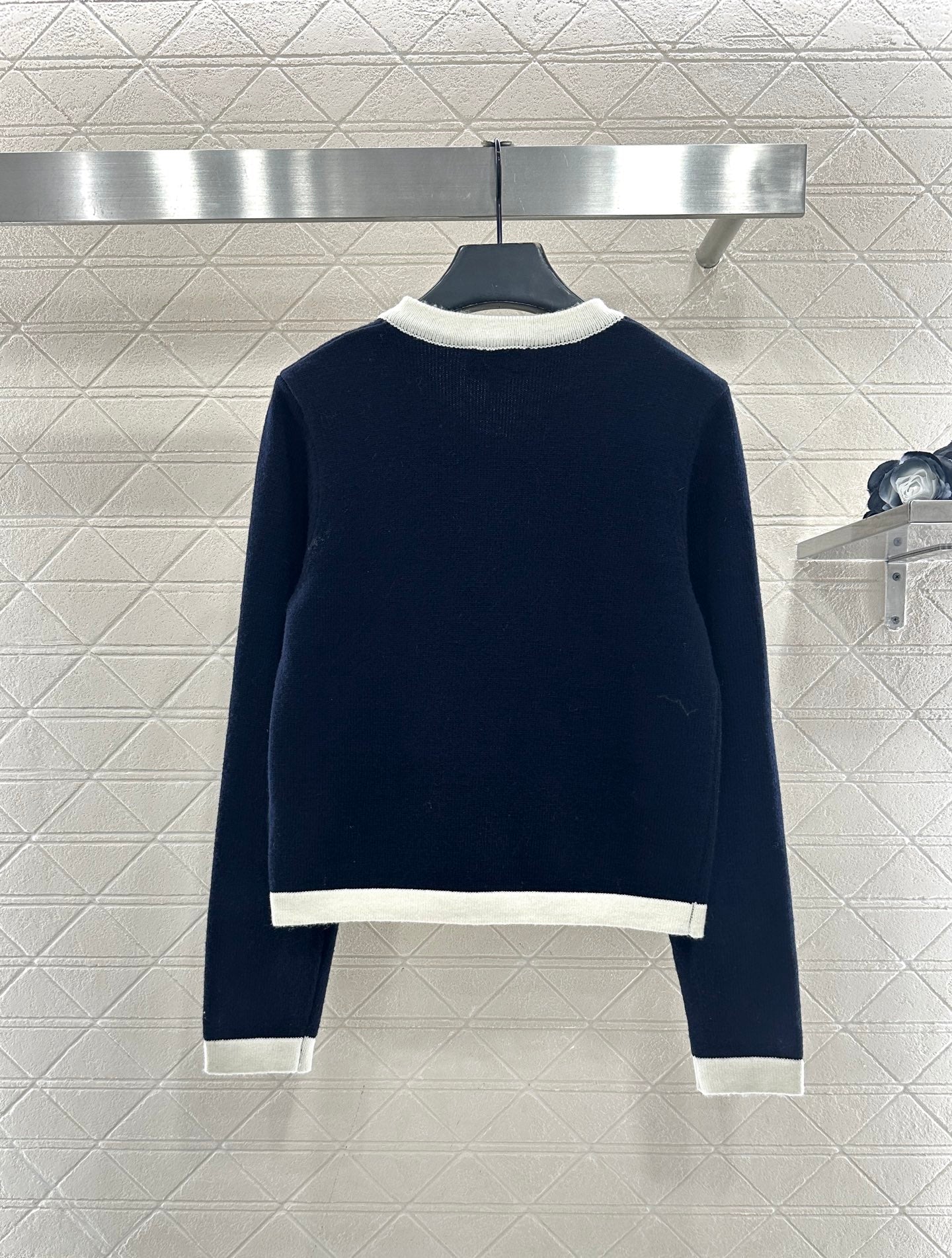 Color blocked border cardigan