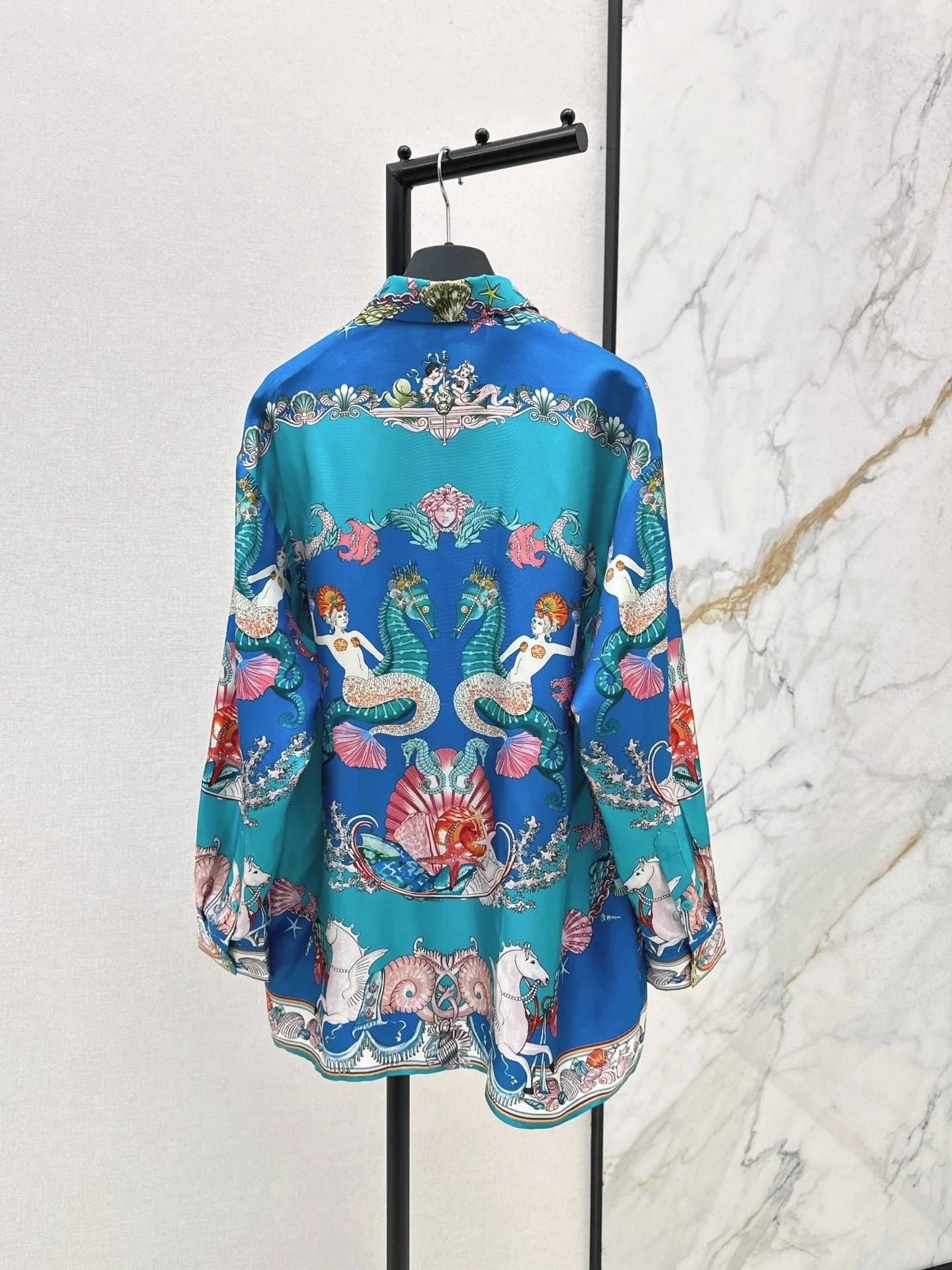25fw new printed silk shirt
