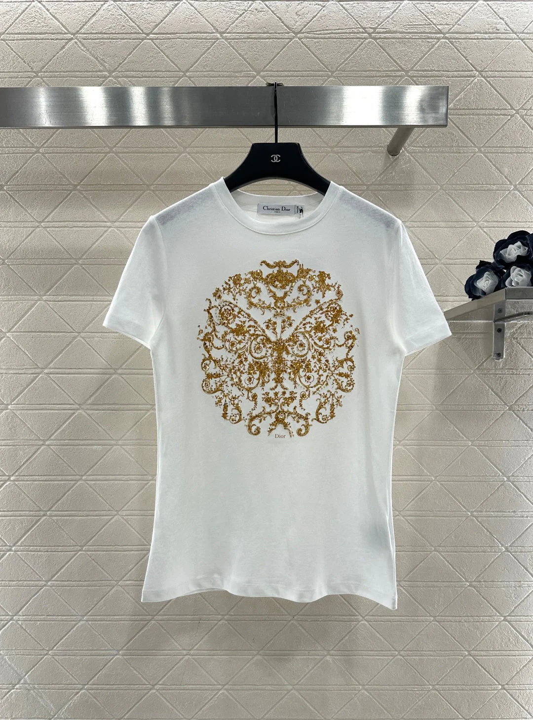 Beaded Print Logo T-Shirt
