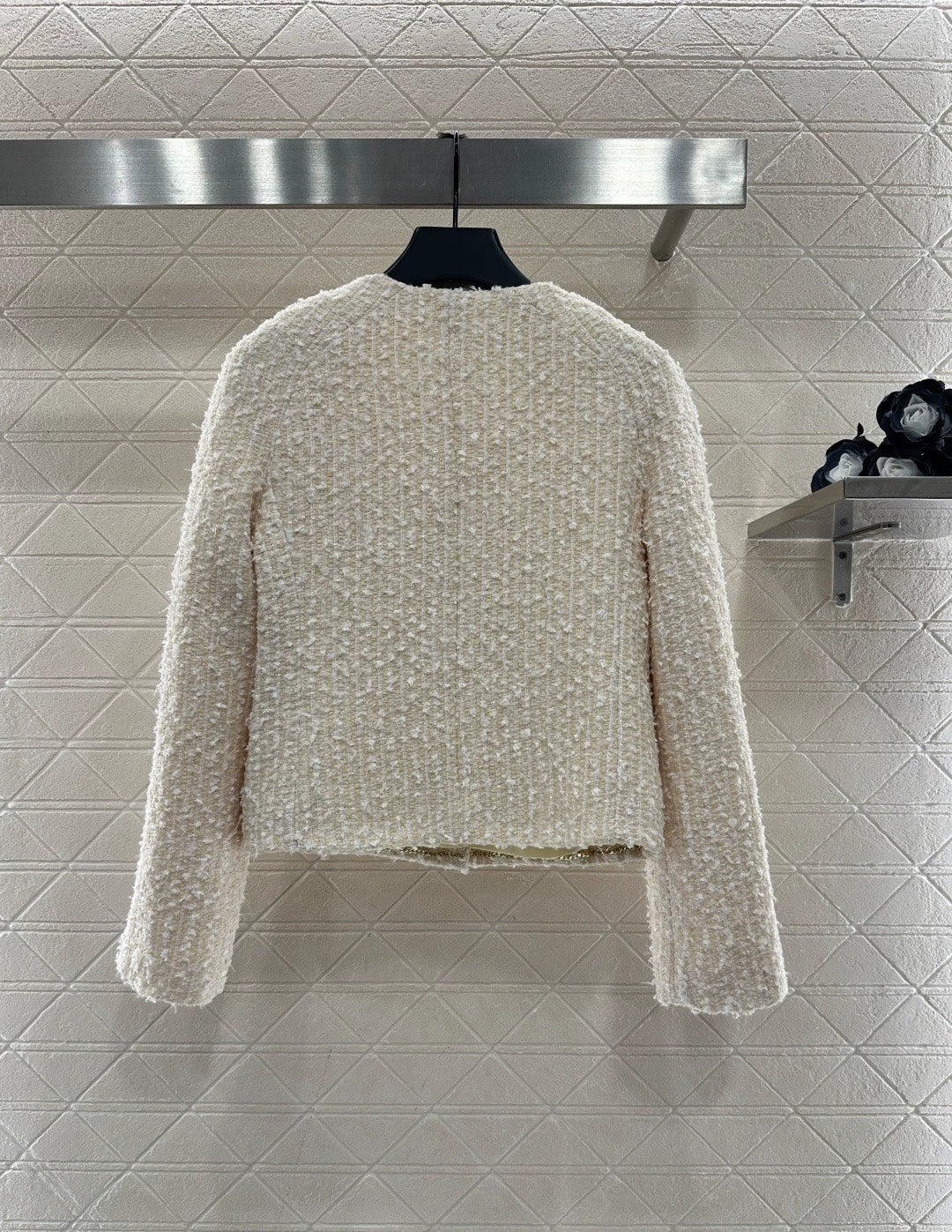 Woolen round neck dress jacket