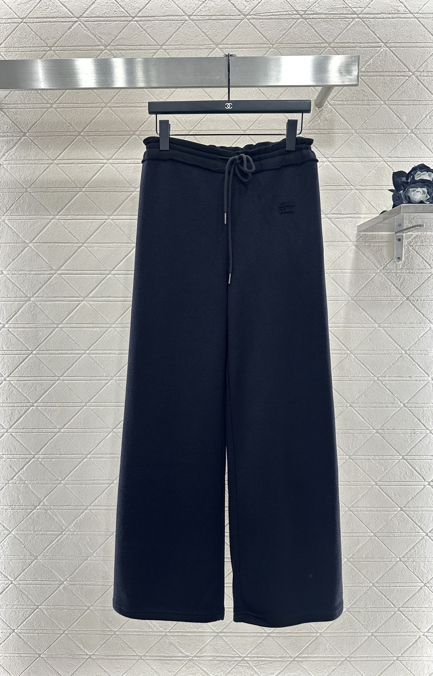 25fw new spliced drawstring wide-leg trousers