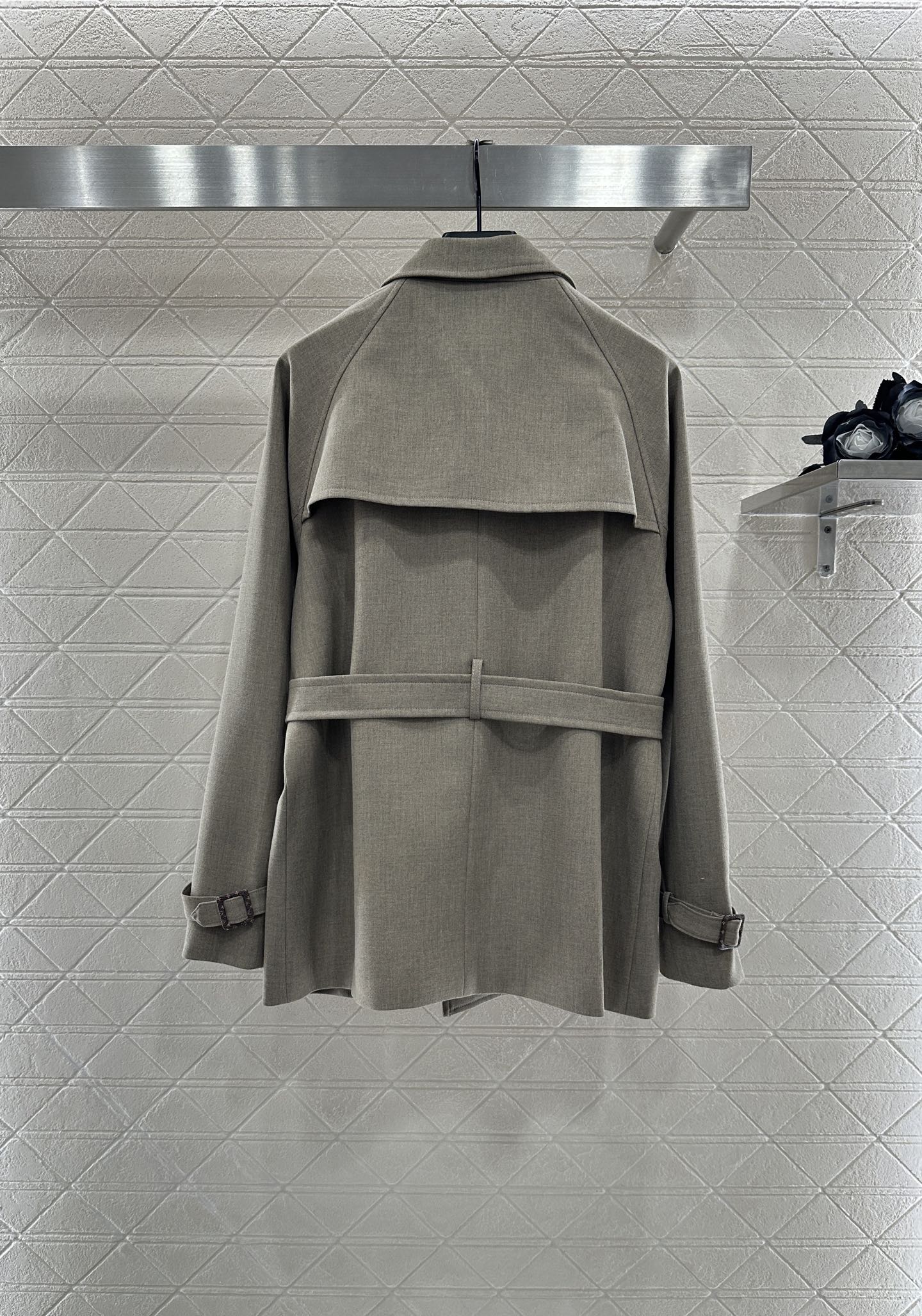 25fw Collar waistband mid length jacket