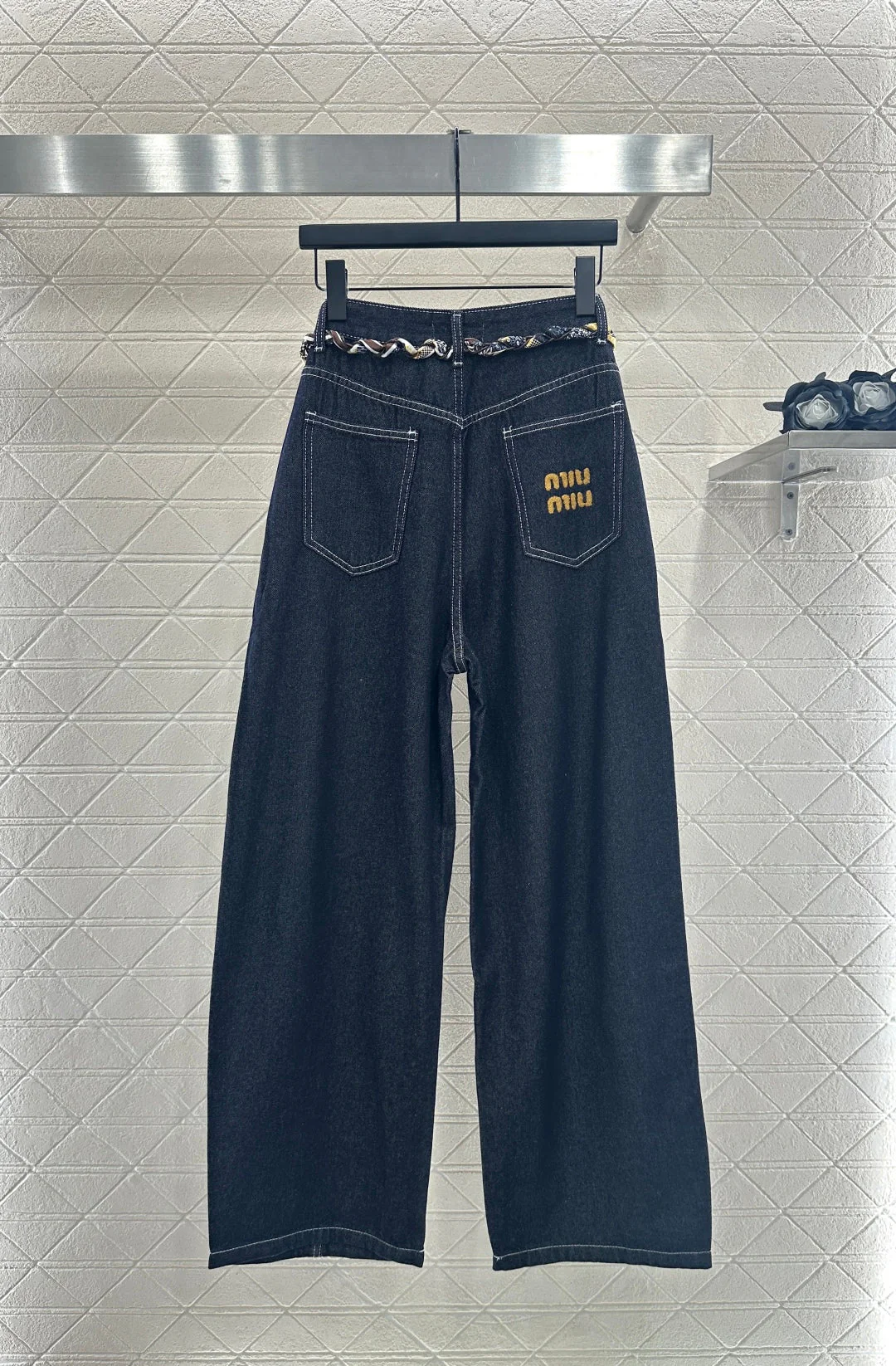 25fw Cowboy scarf straight leg pants