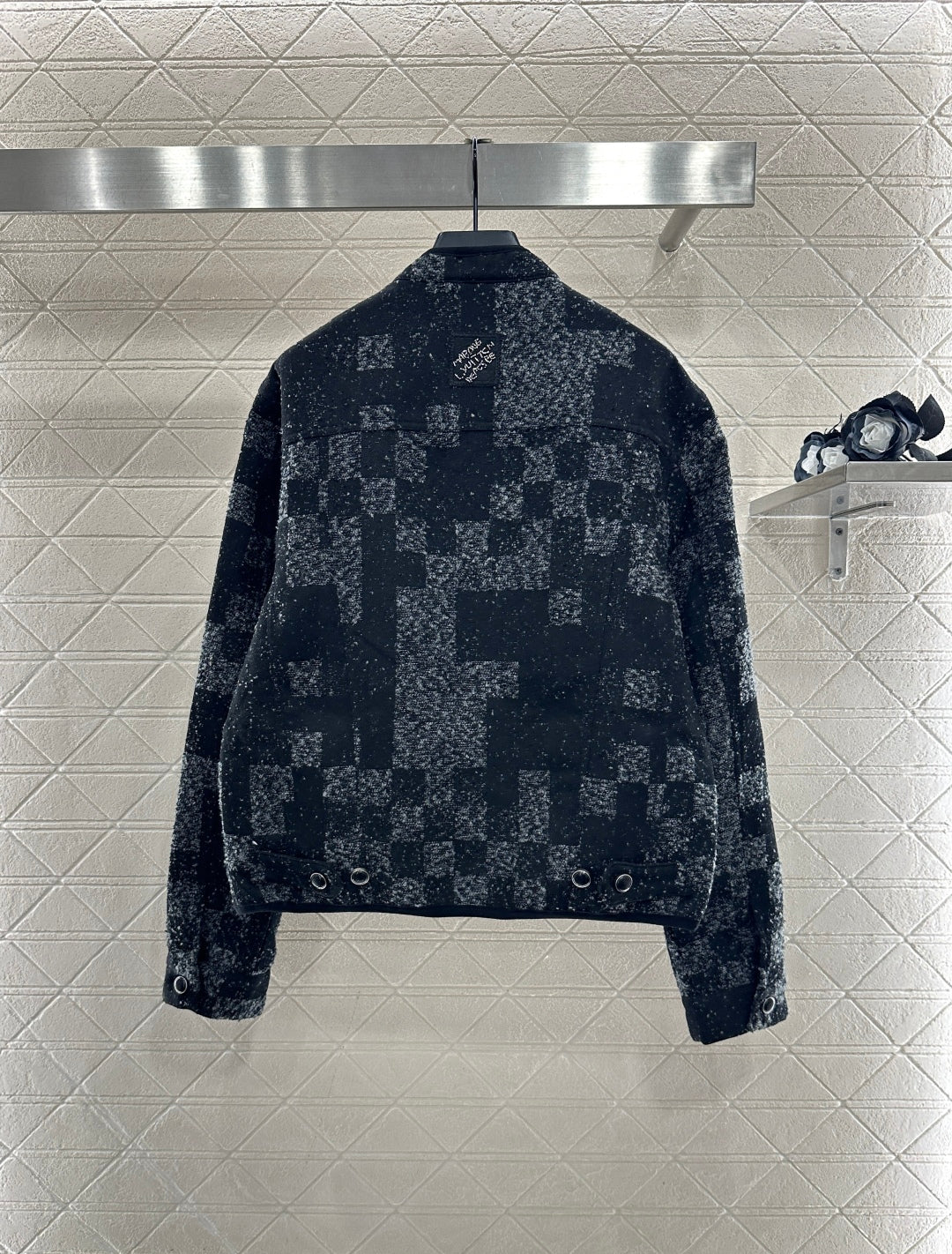 Plaid jacquard jacket