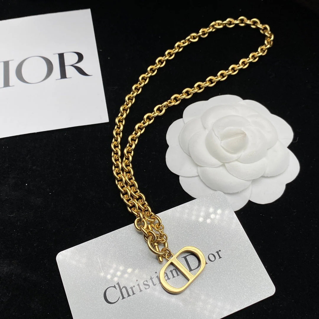 Vintage letter necklace